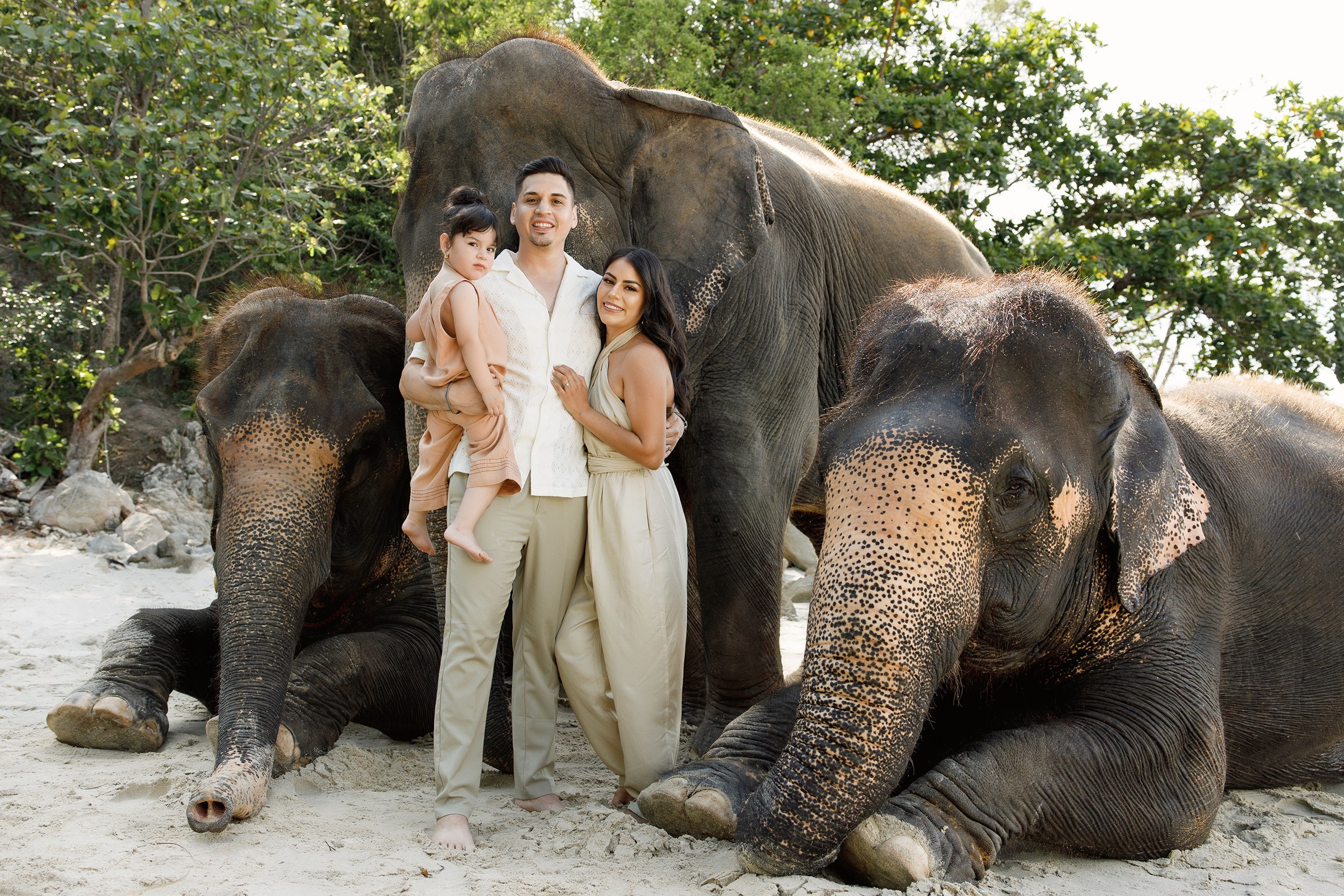 Photo with elephant. Photographer in Phuket. Photographer Thailand