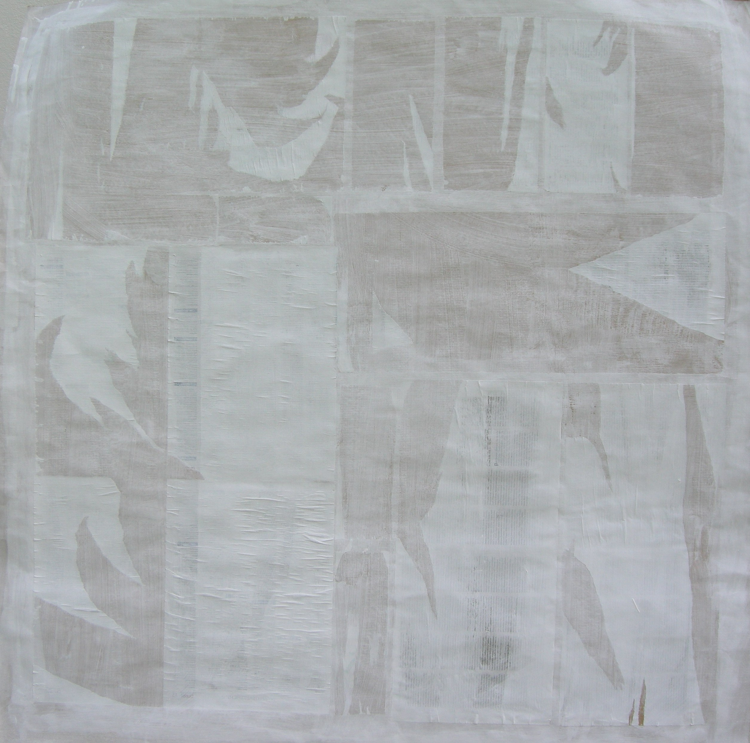 O.T. 2010 - zirka 100x100                                                            Papier auf Holzplatten aufgezogen