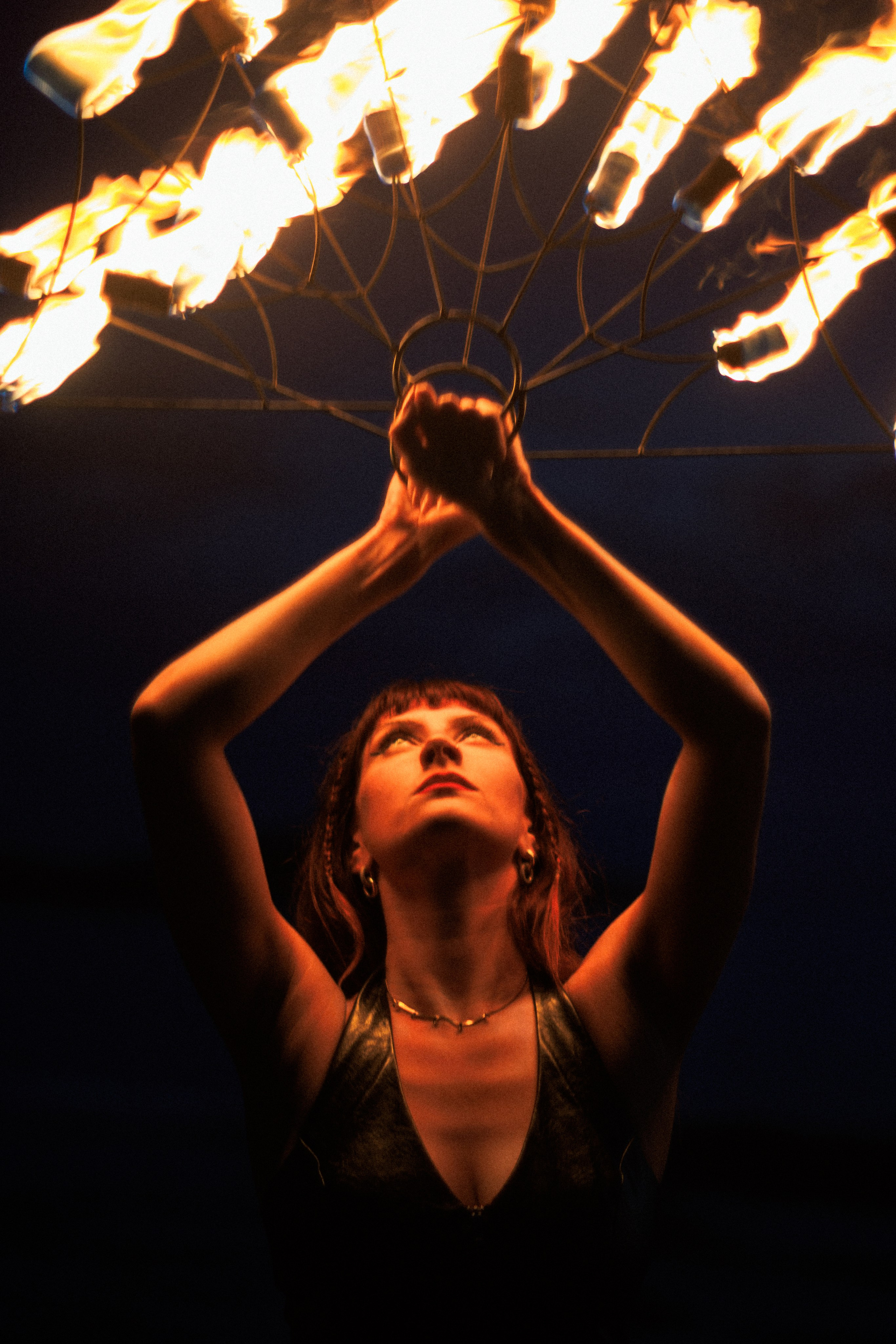 Jana the Fire dancer. Photographer in Greece Kristina