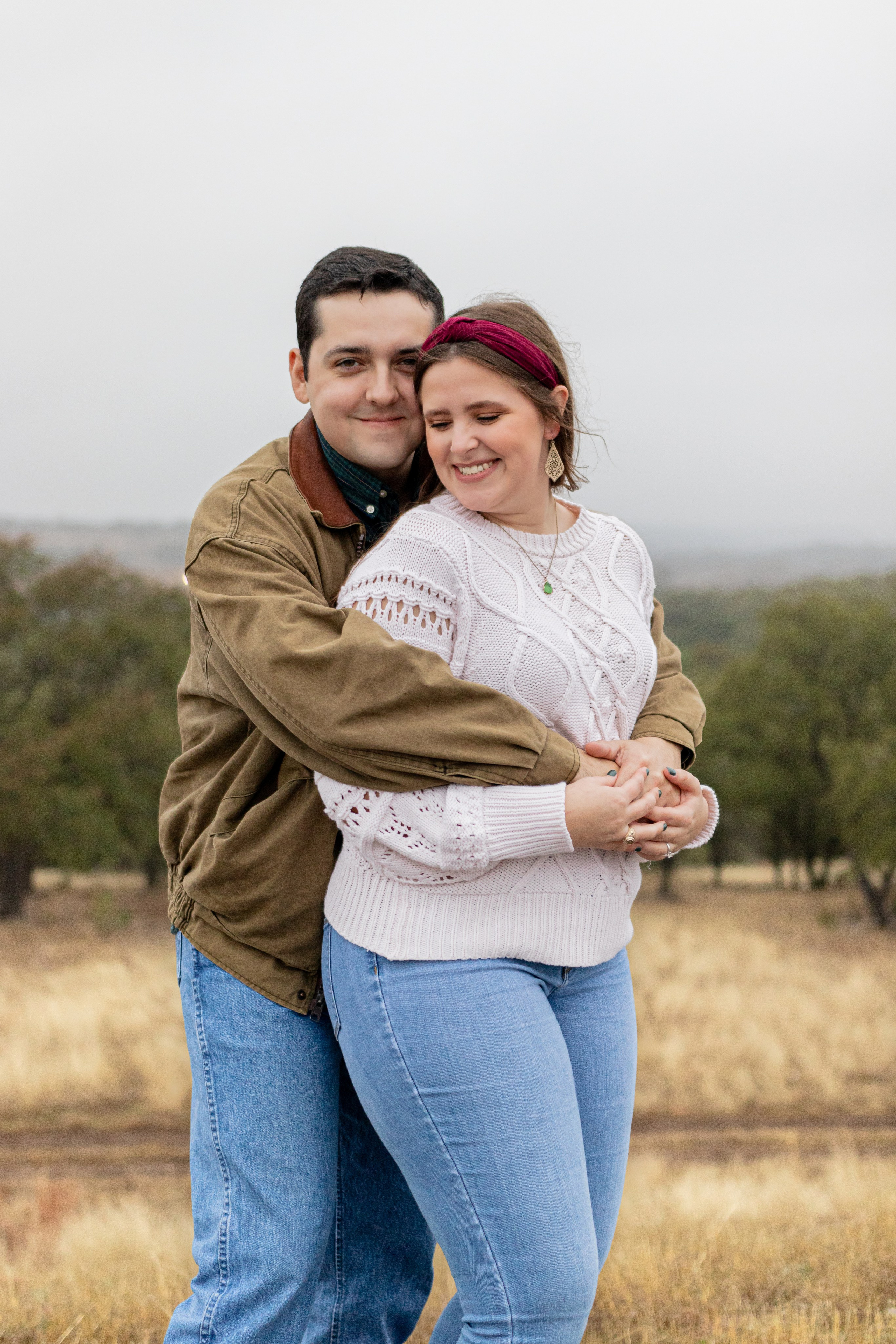 Haley and Aaron’s engagement photoshoot at Garey Park in Austin