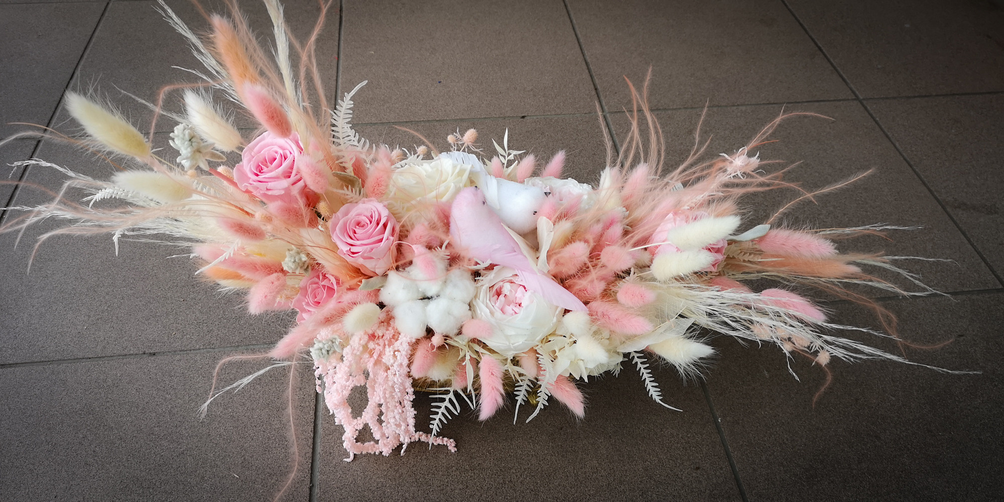 Pušķi no sausiem un stabilizētiem ziediem. Event design, decoration, floristry, gift, Irina Novika, Riga, Latvia