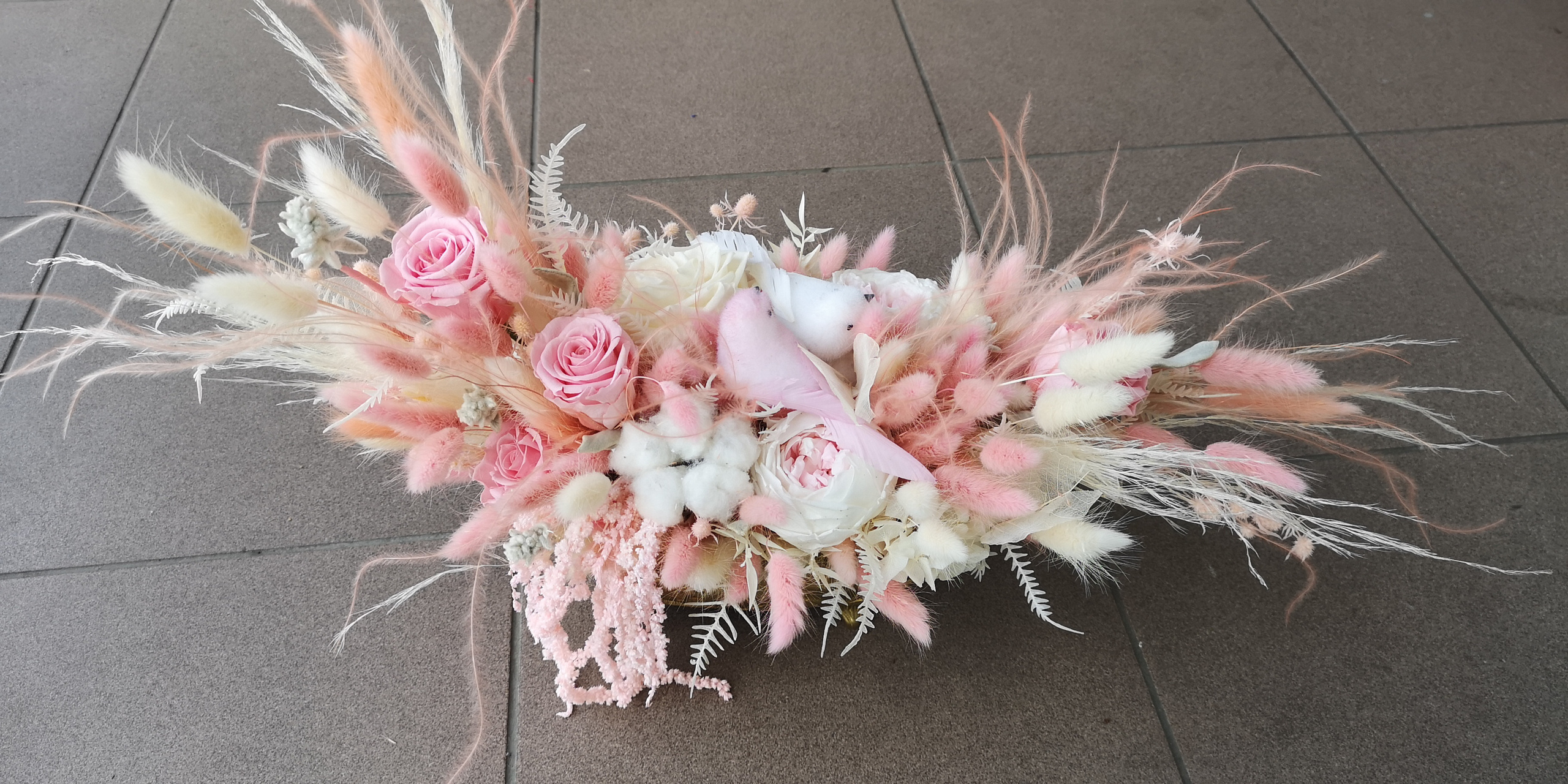 Pušķi no sausiem un stabilizētiem ziediem. Event design, decoration, floristry, gift, Irina Novika, Riga, Latvia