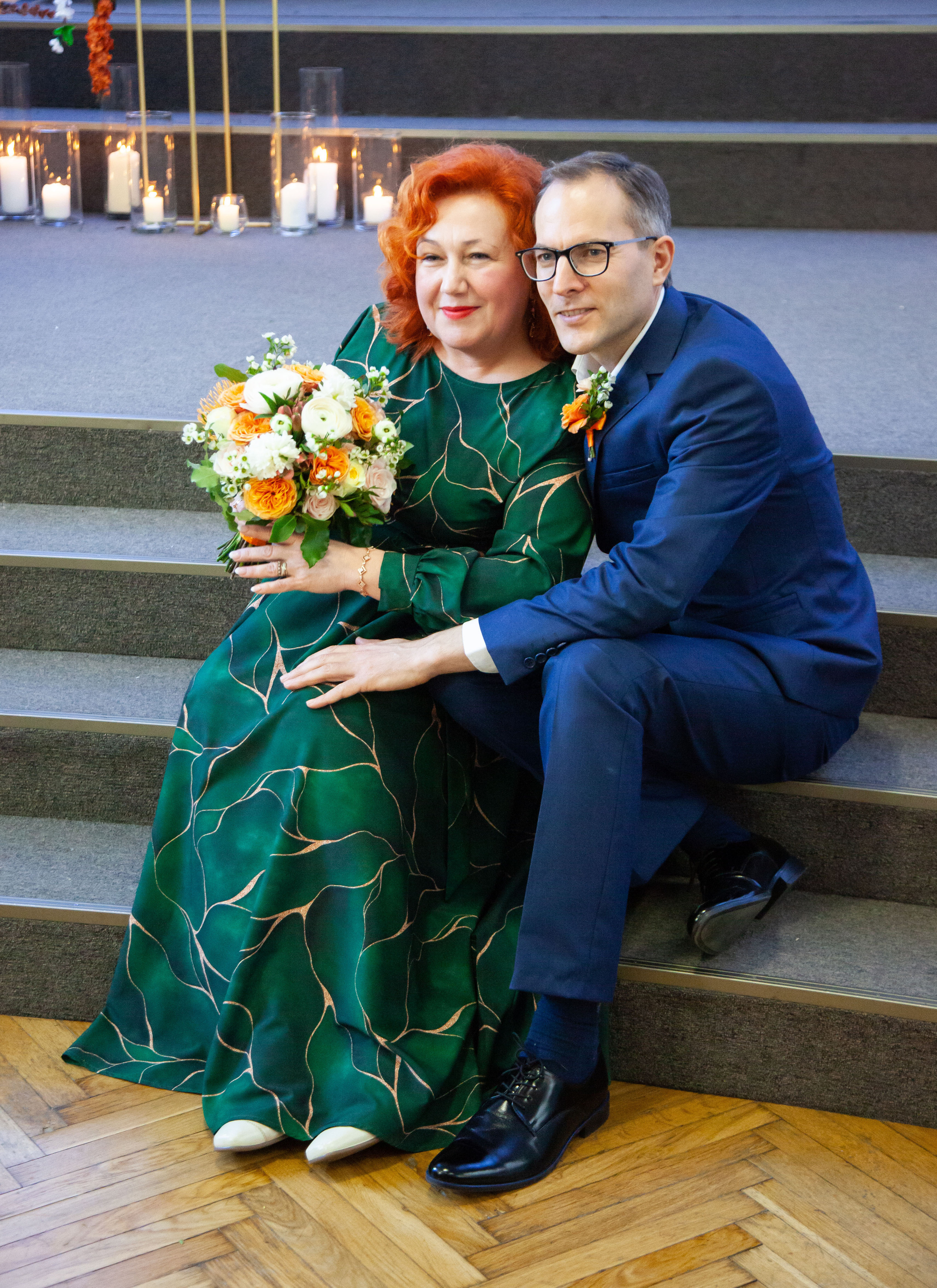 Līgavas pušķi oranžas toņos. Event design, decoration, floristry, gift, Irina Novika, Riga, Latvia