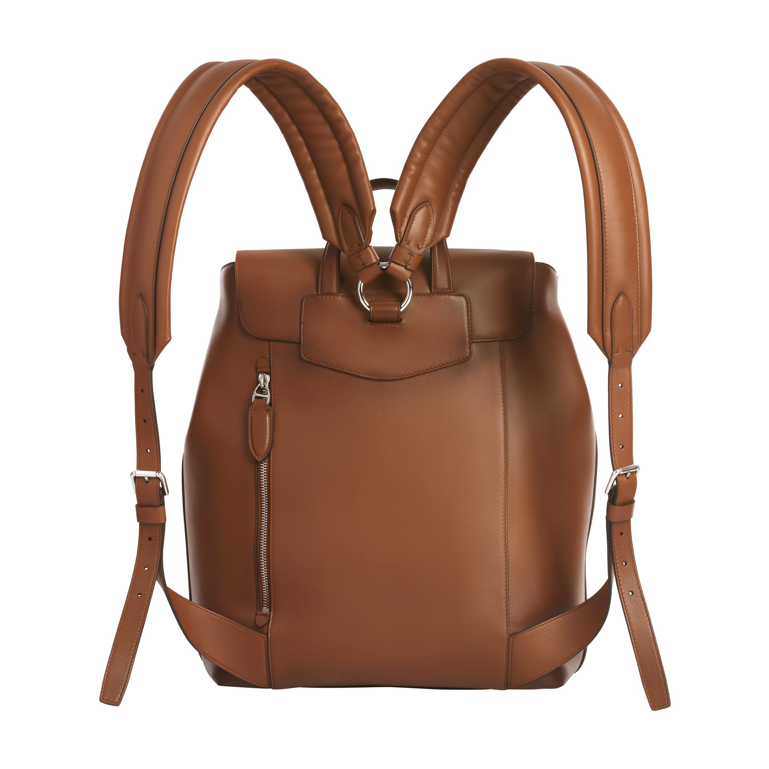 Produktfotografie Wien – Brauner Lederrucksack freigestellt im Studio.