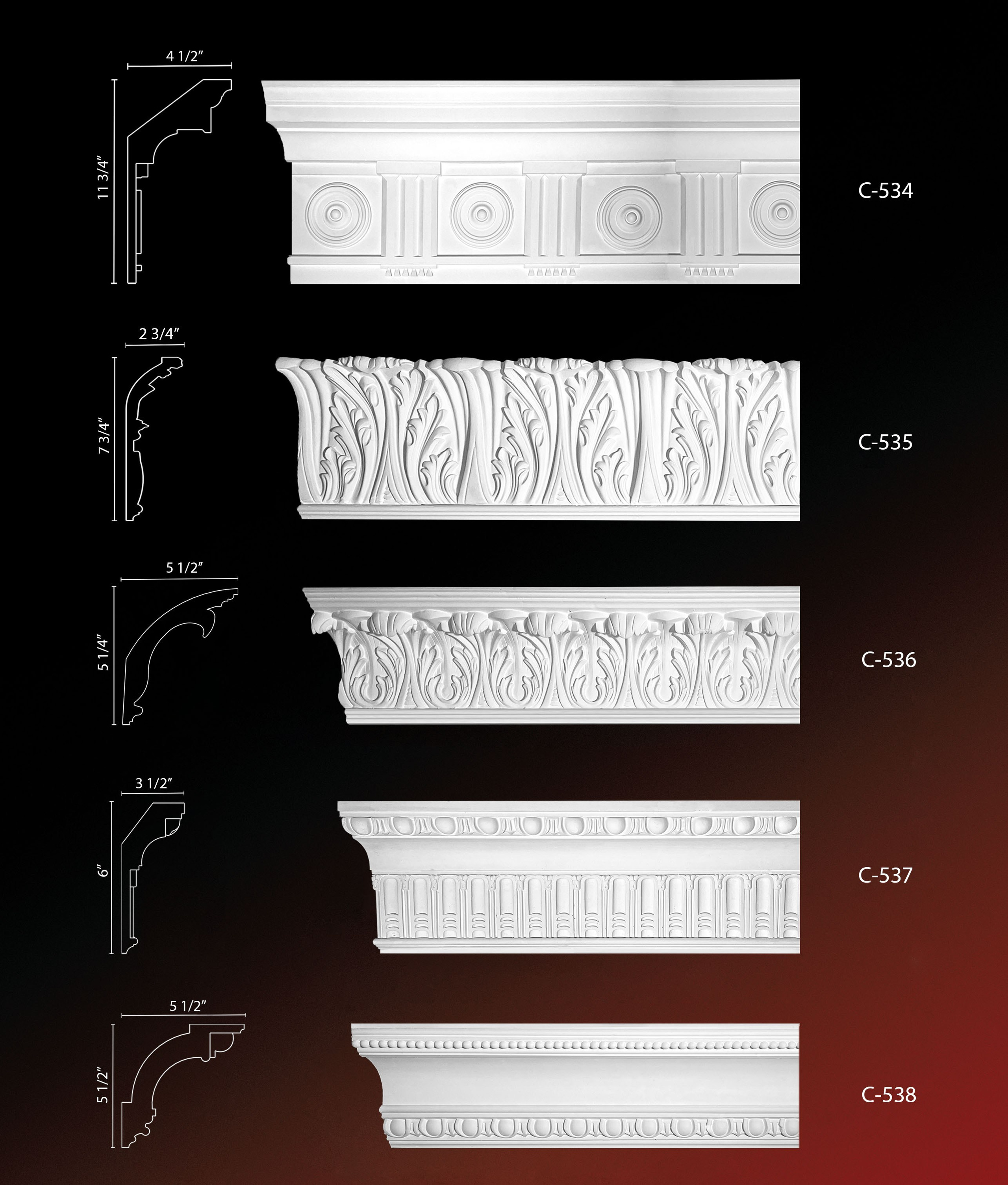 Crown Molding. Plaster molding