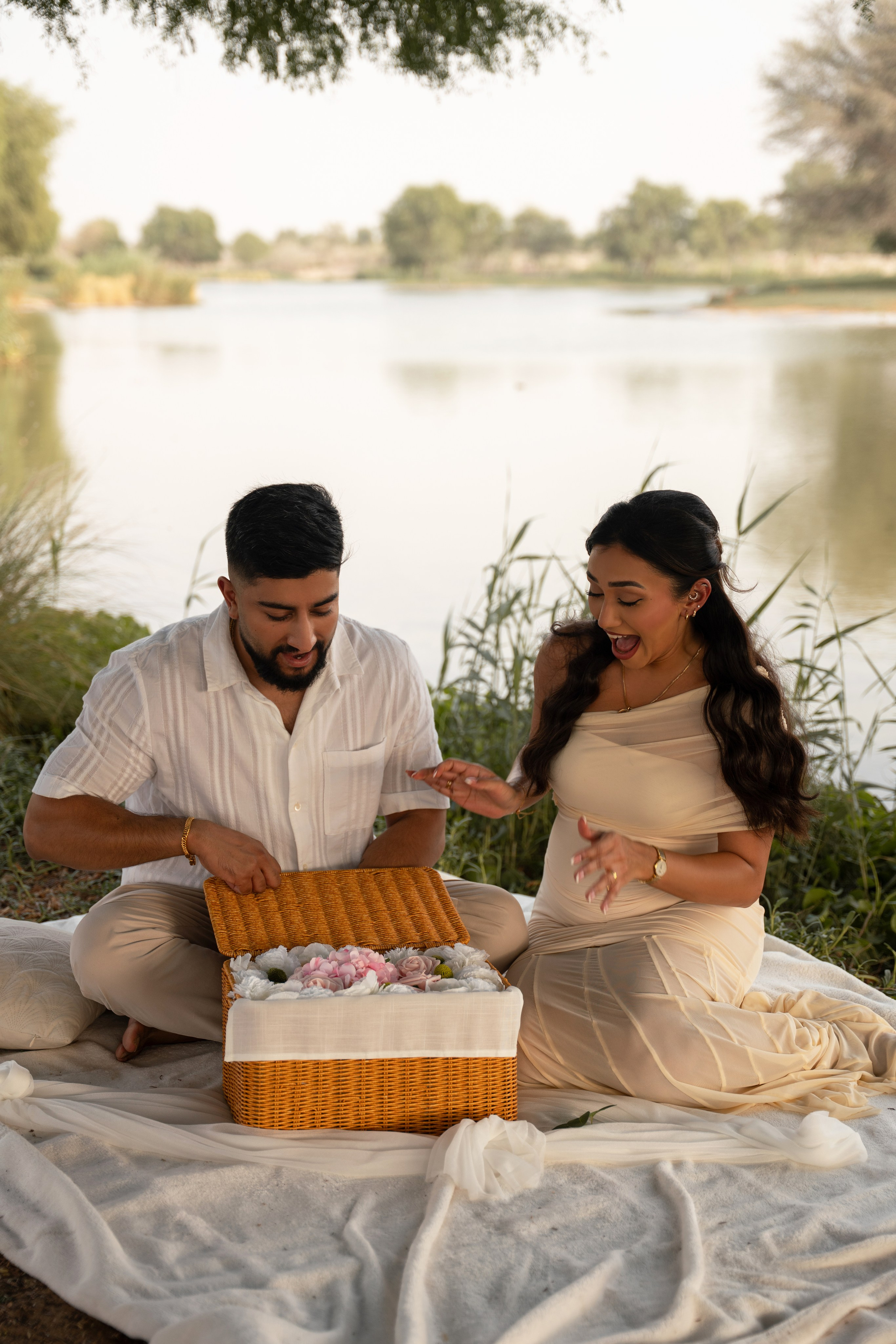 Sunset whispers: Boy or Girl?. Angela Iakovleva — Family Photographer in Dubai