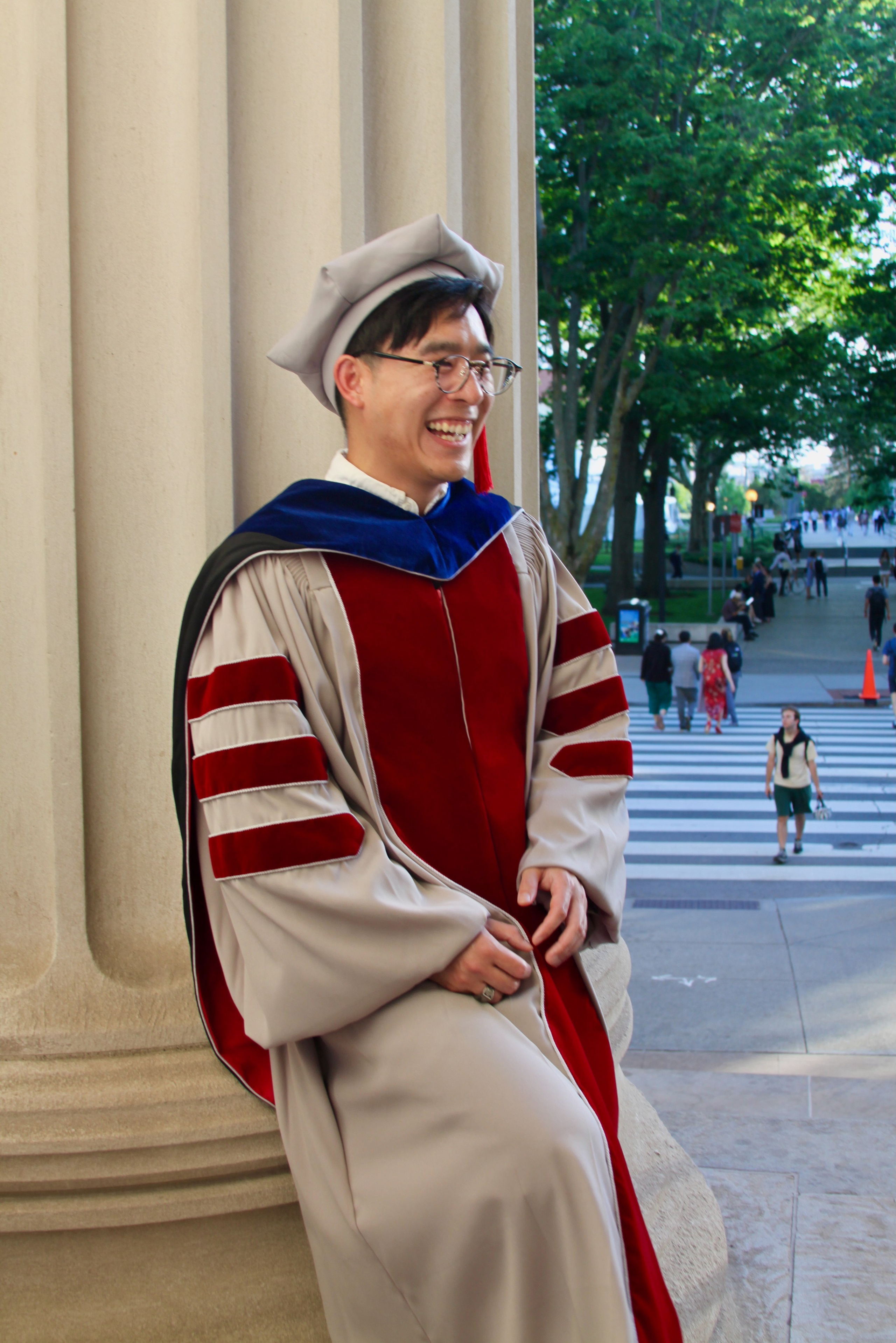 PhD graduation with Elton. Kelly Sang, graduation and portrait photographer in Boston
