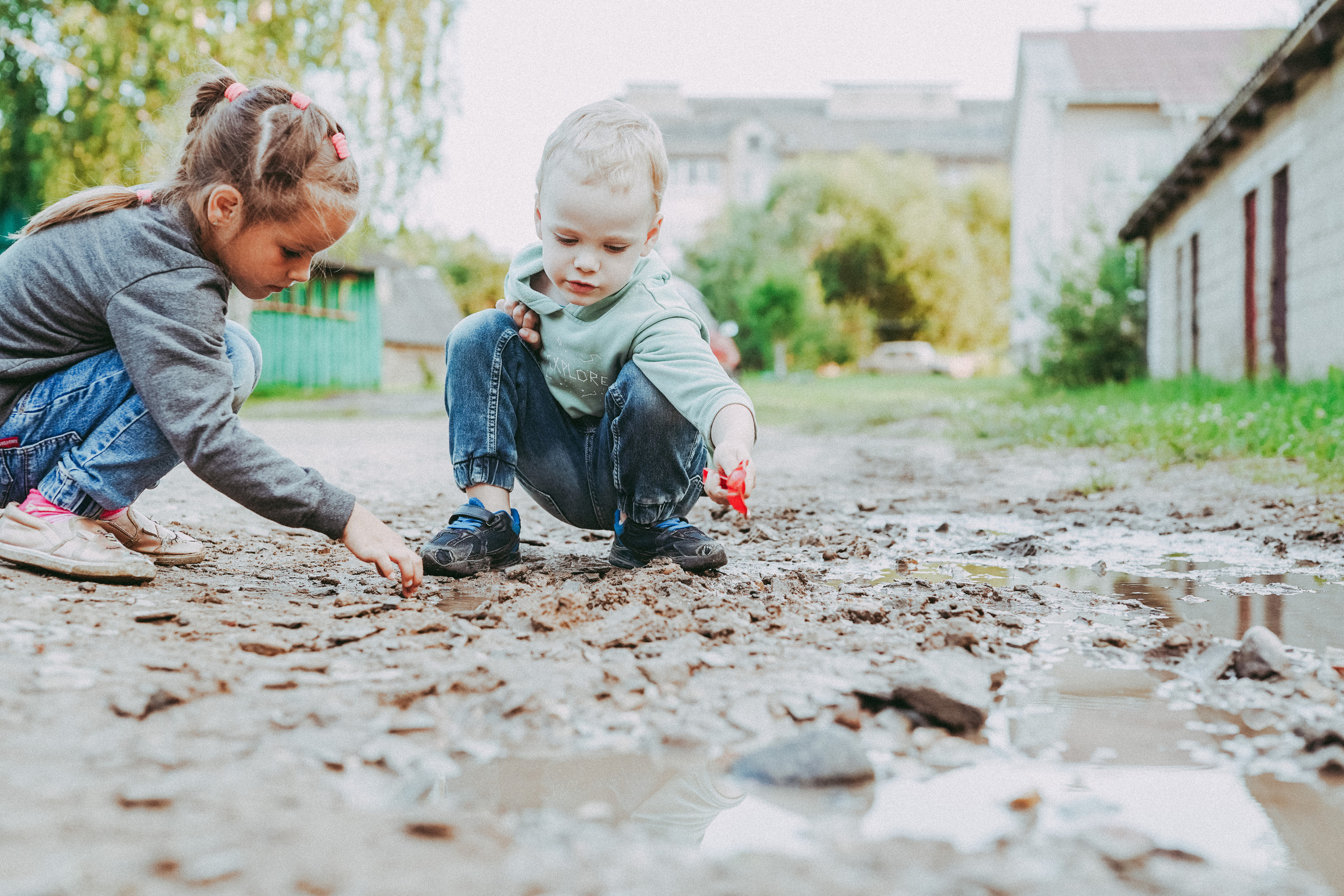 Игры во дворе. Фотограф новорожденных и детей первого года Евгения Михалькевич