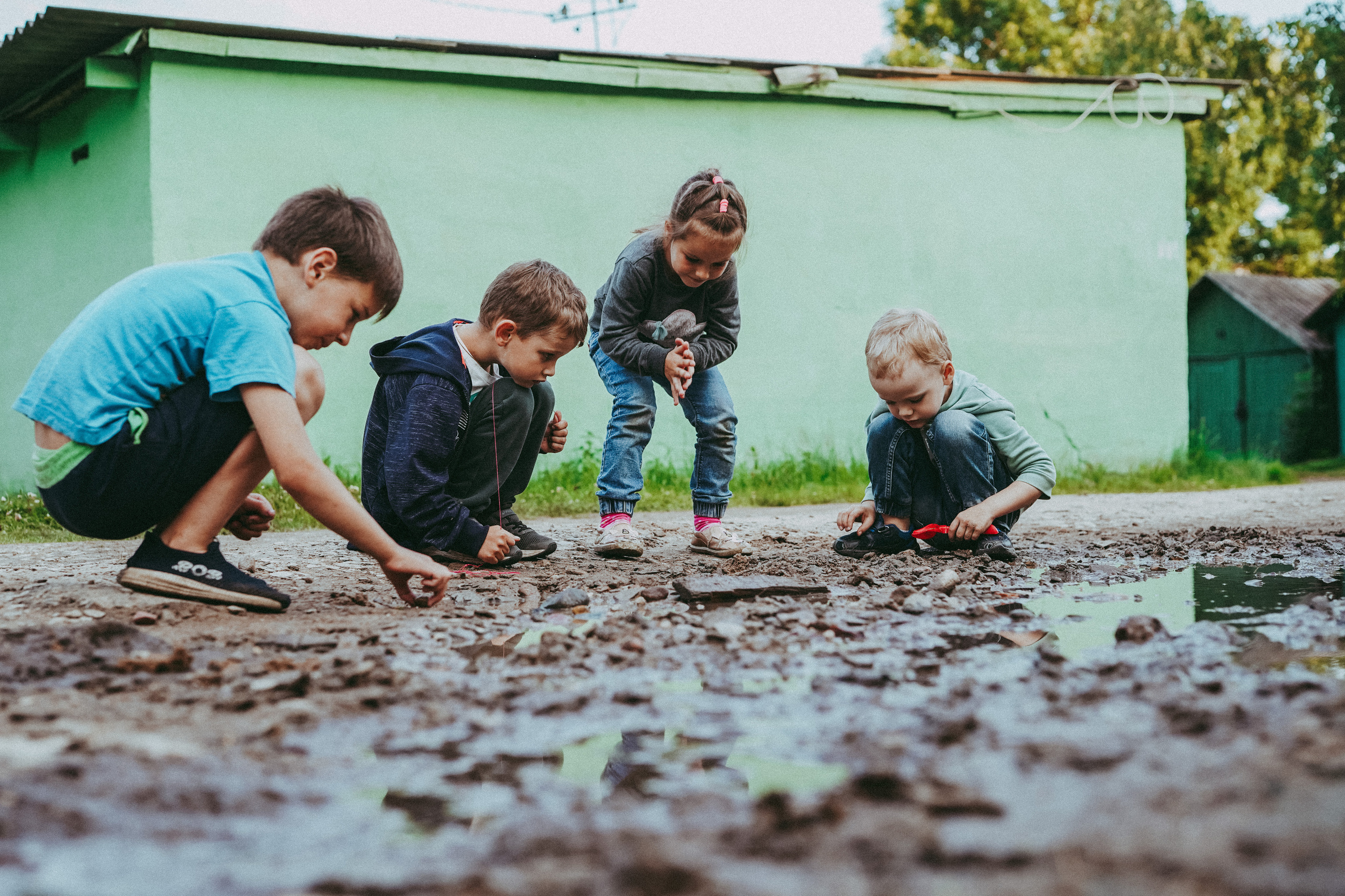 Игры во дворе. Фотограф новорожденных и детей первого года Евгения Михалькевич