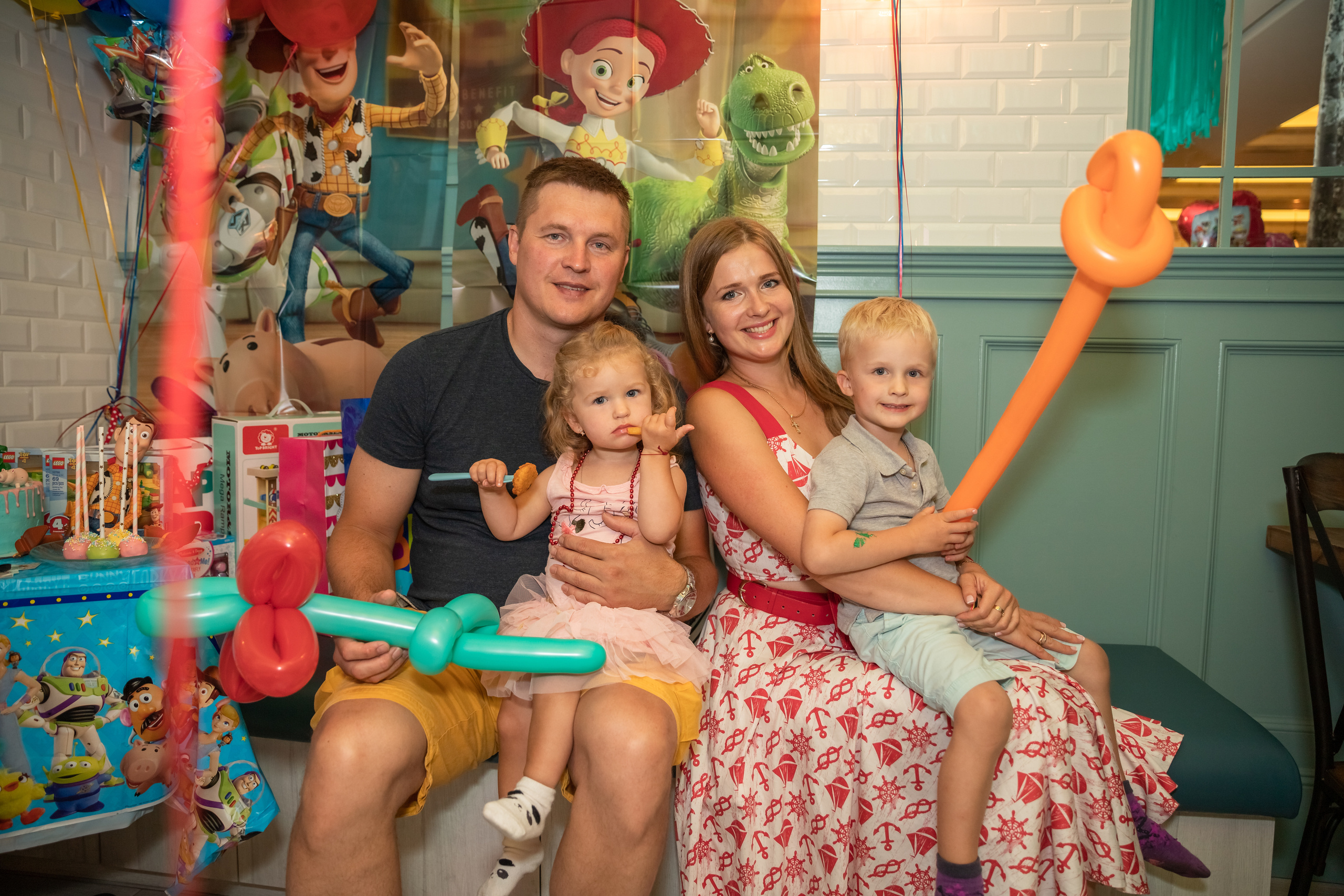 Family Picture on baby's birthday