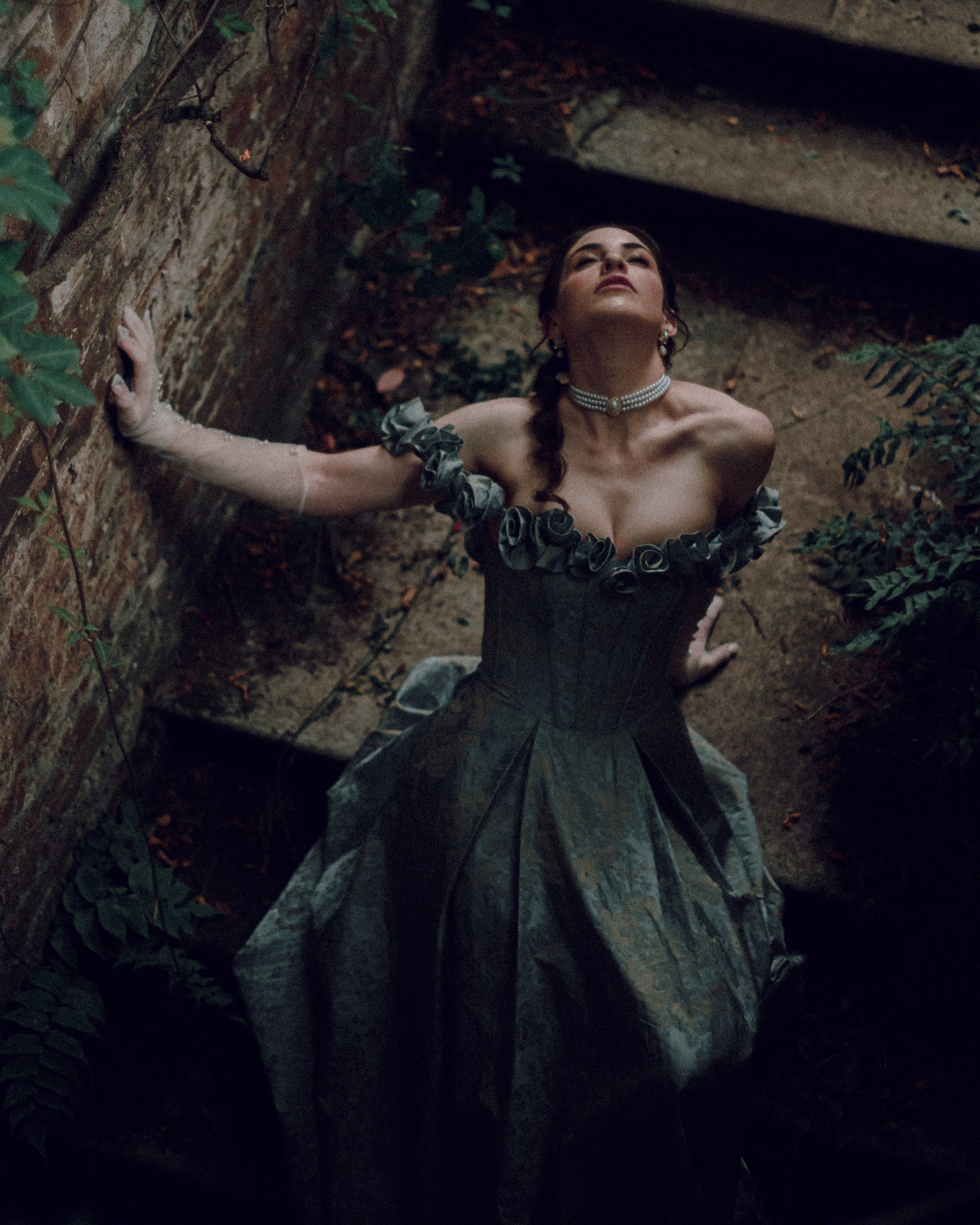 Outlander Inspired Photoshoot in an Overgrown Garden. Moth & Moss Photography