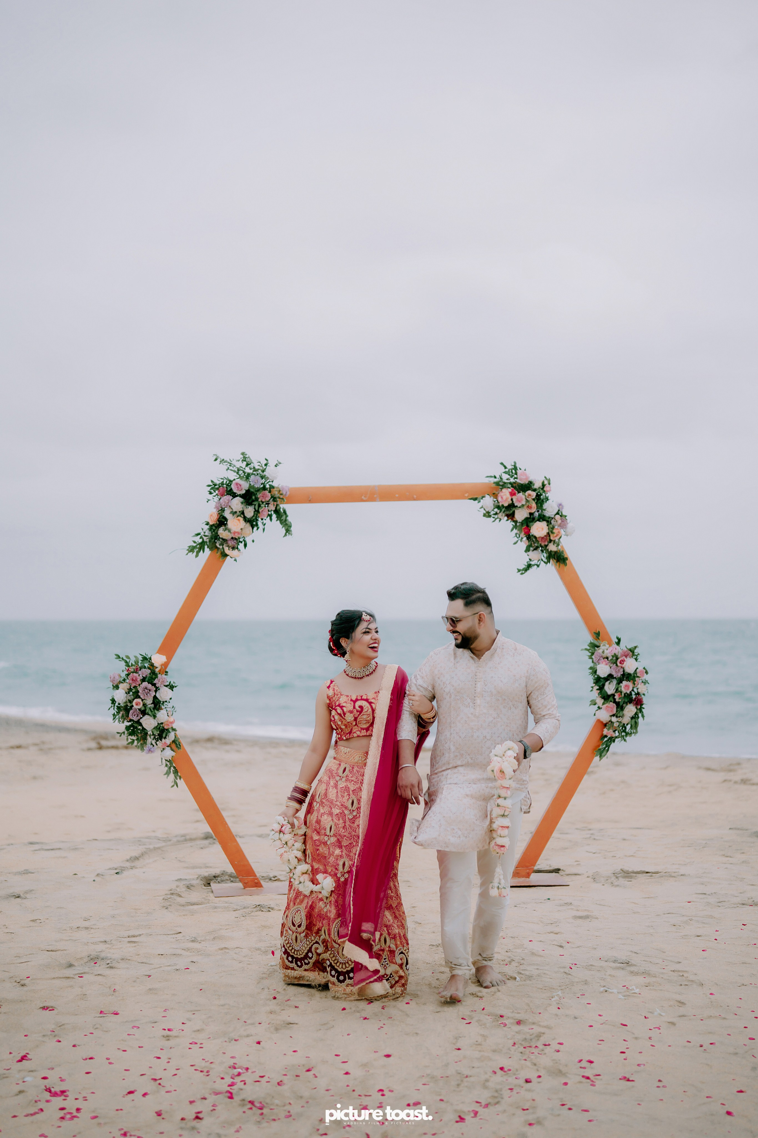 Beach Wedding! Ft. Malavika & Vishnu. Fine art Wedding Photographers in India & Canada