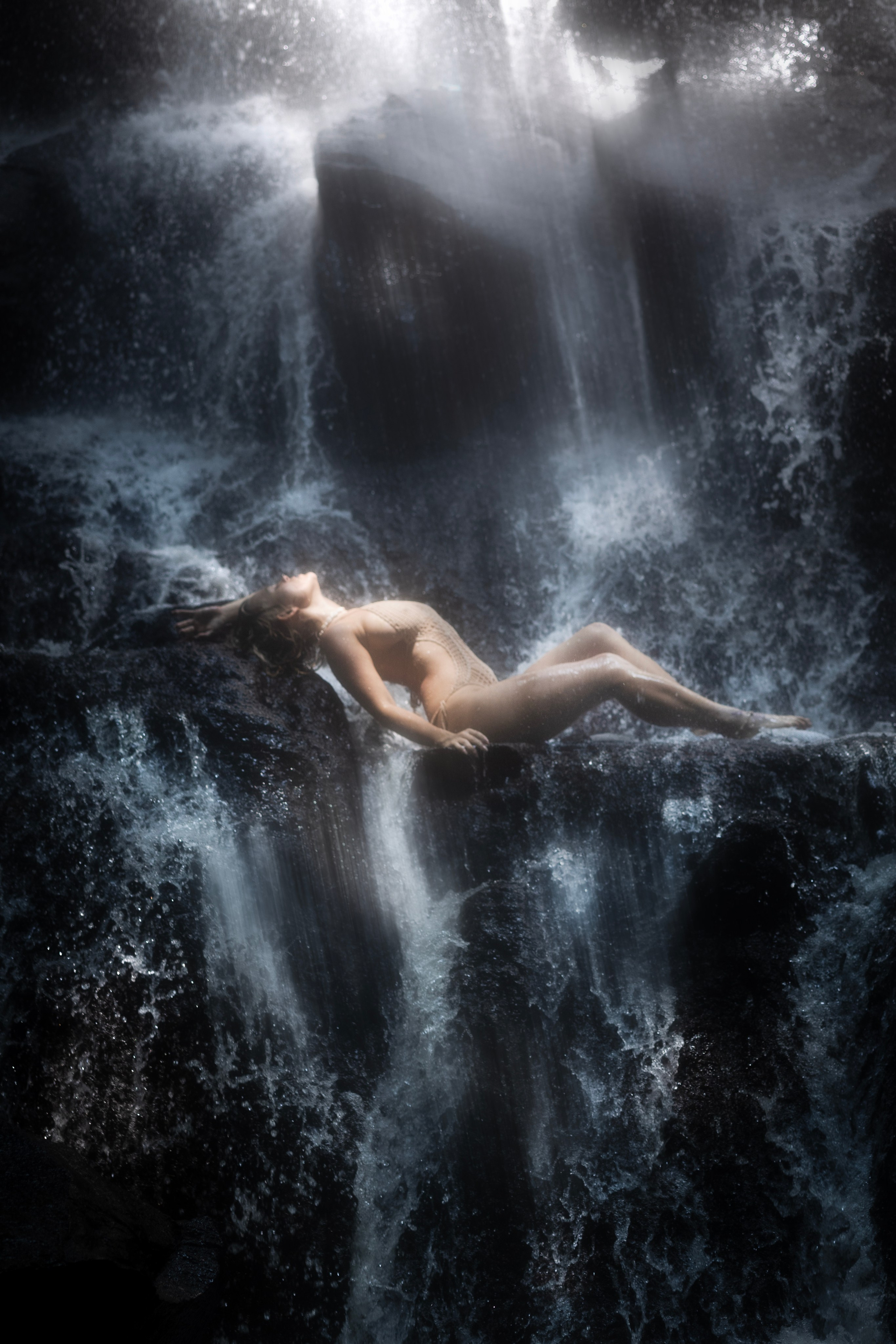 Waterfall. Photographer in Munich