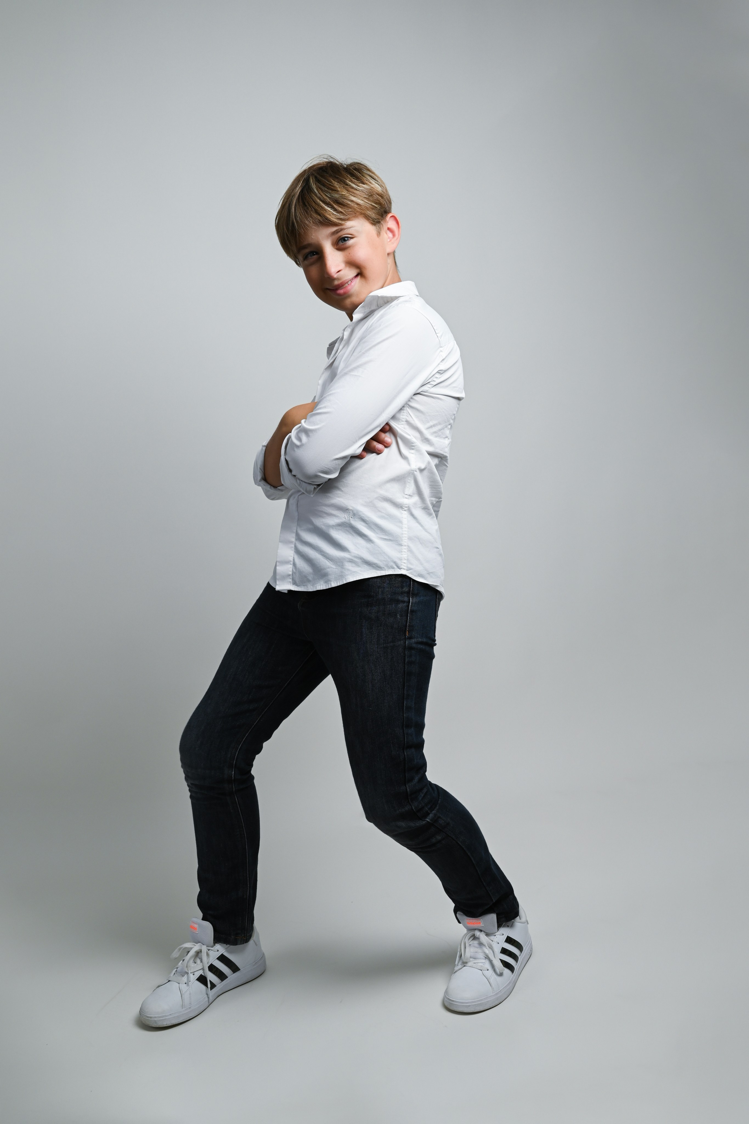 Photo Shooting in studio mother with son