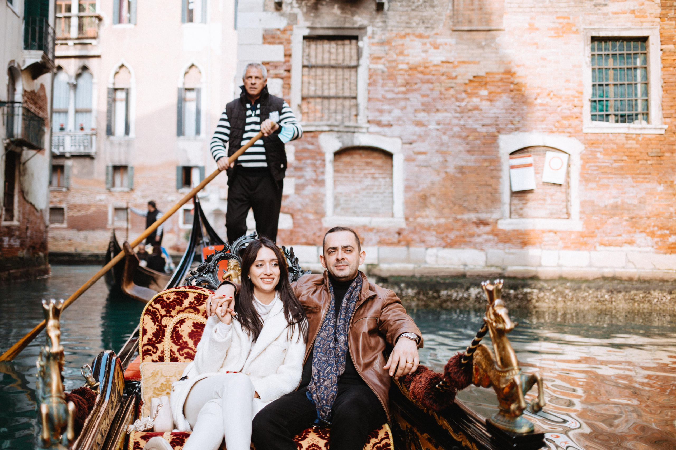 Gondola ride shooting in Venice
