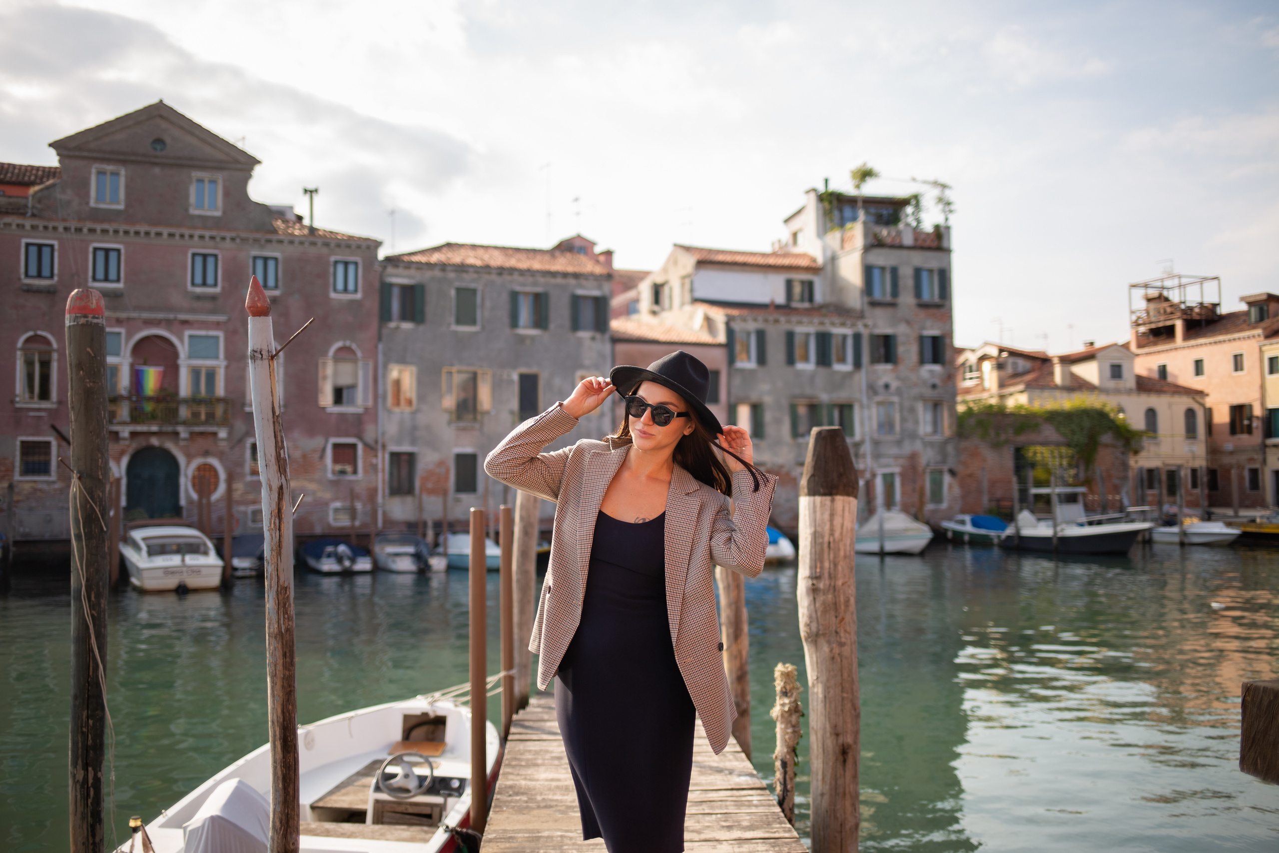 Photo session on a water taxi. Photographer in Venice, Viktoria Antonova
