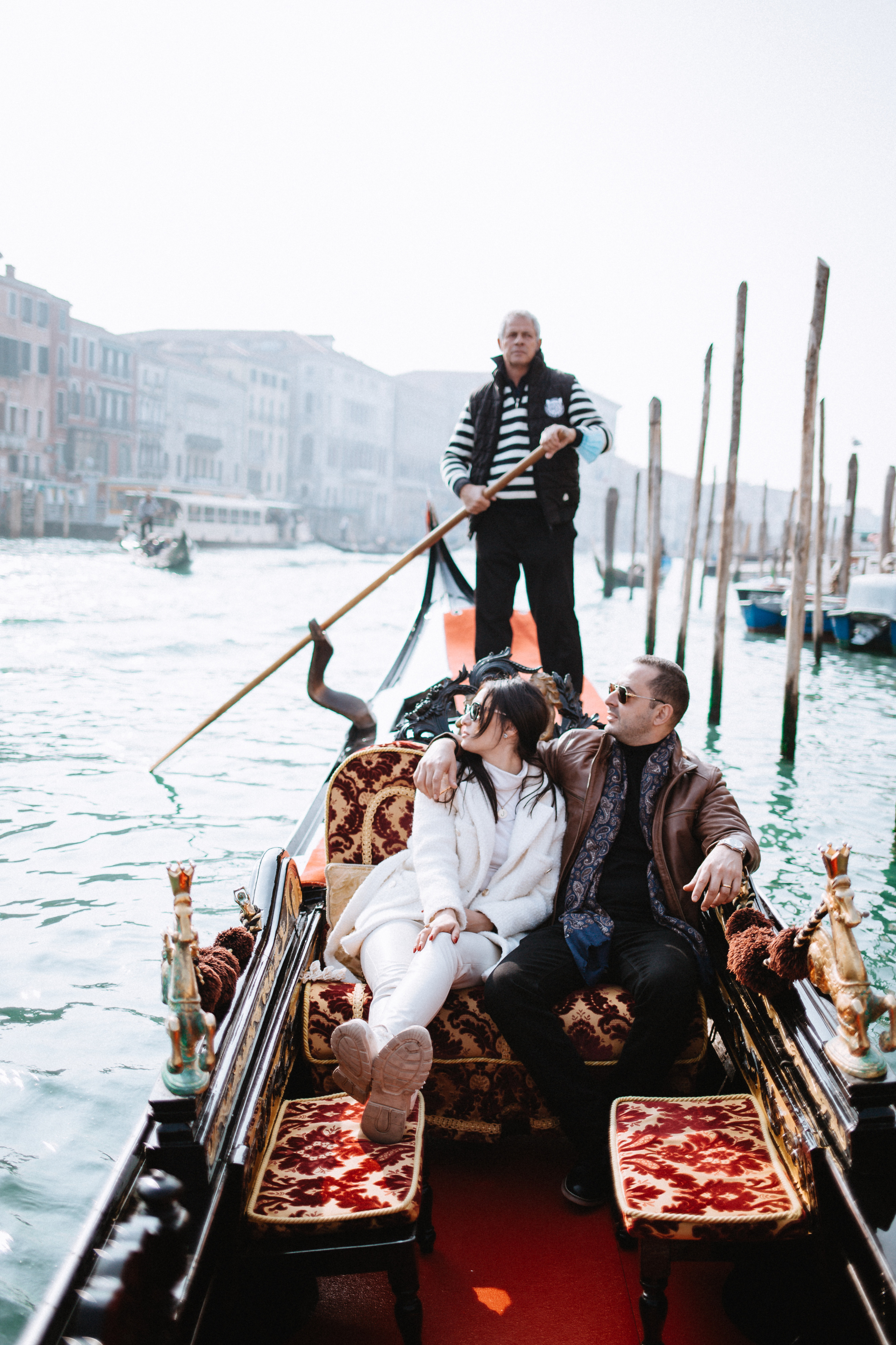 Gondola ride shooting in Venice