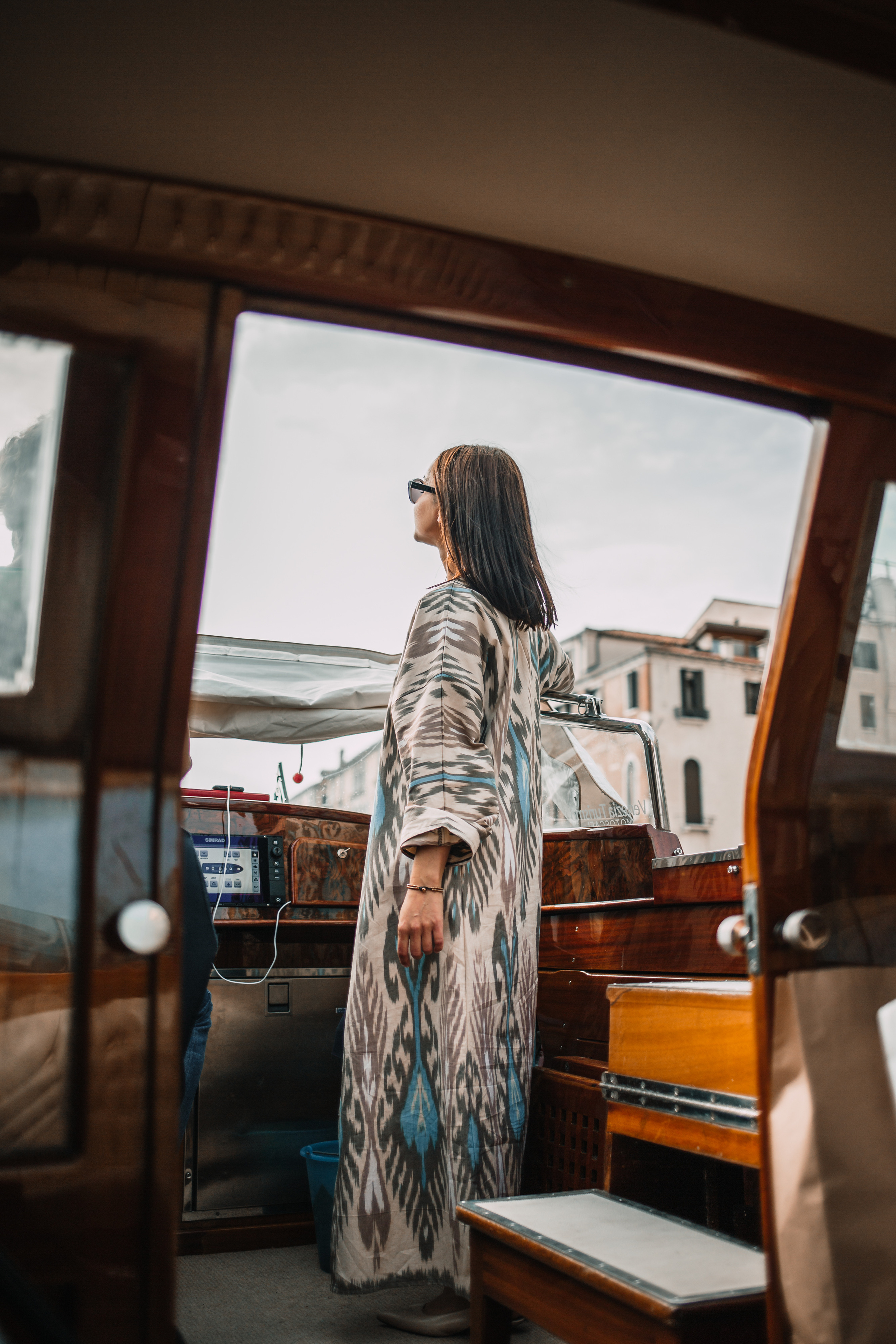 Photo session on a water taxi. Photographer in Venice, Viktoria Antonova