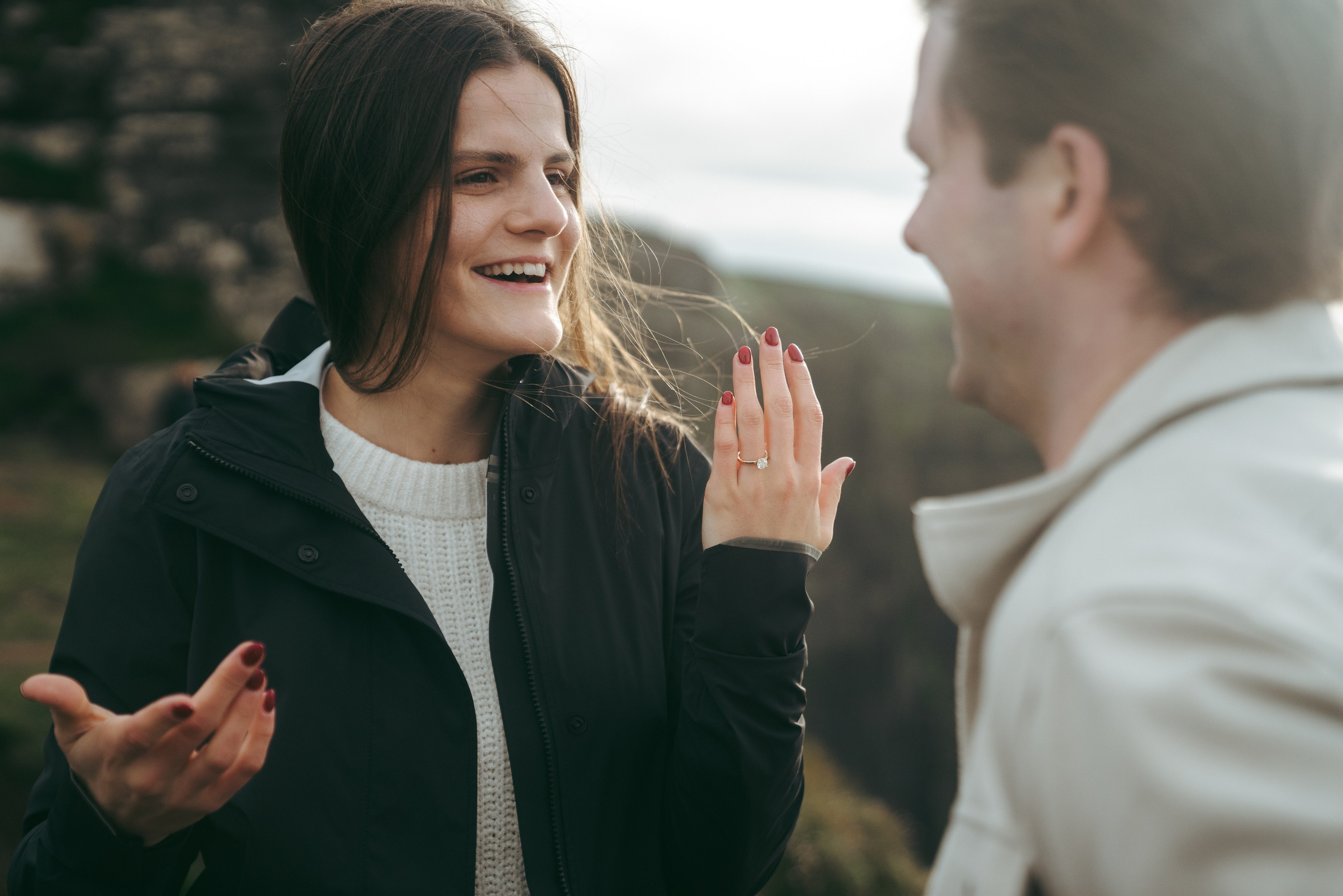 Proposal at Cliffs Moher. Wedding and family photographer Ireland