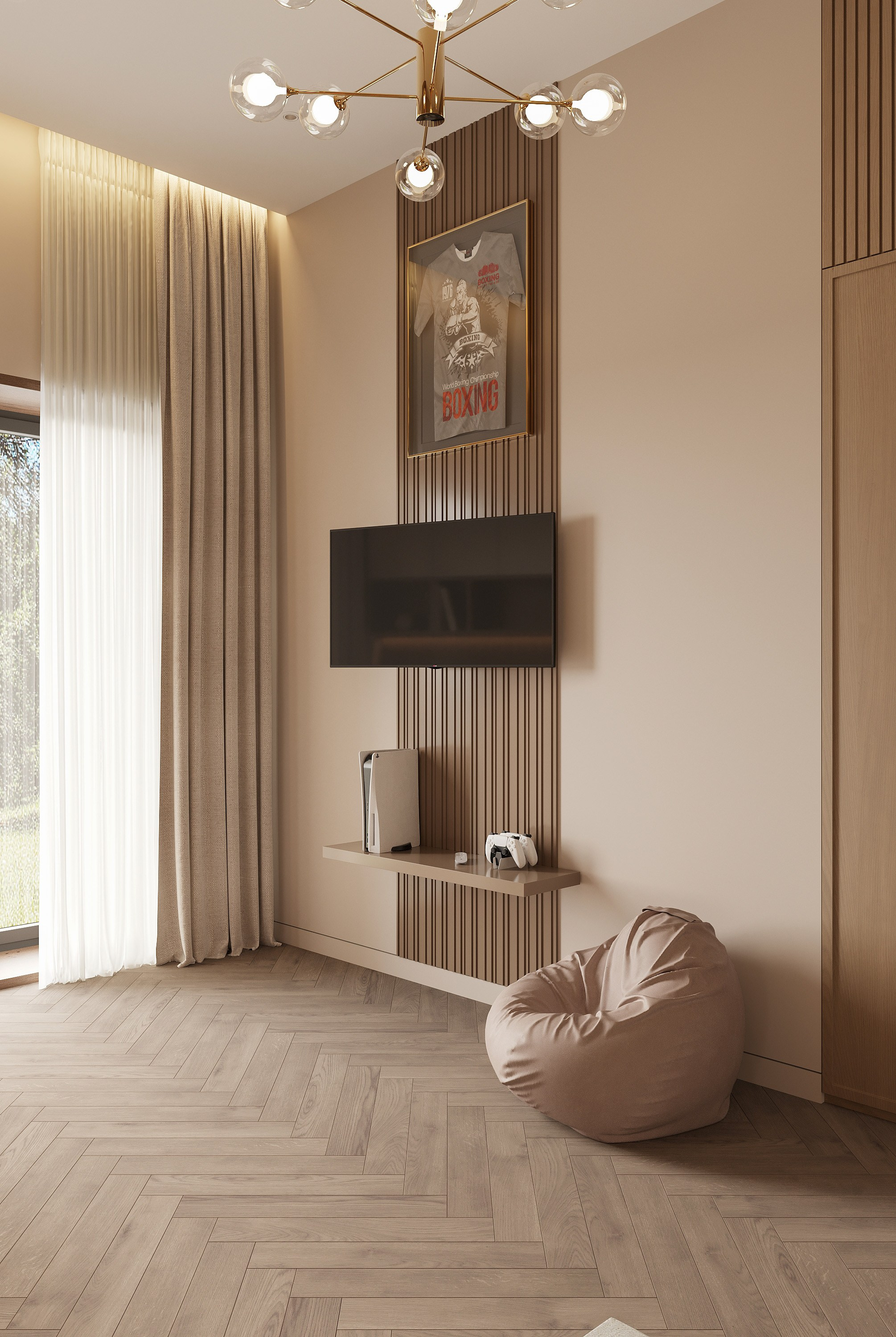 Private House 140 m². Interjera dizaina studija 4 Stūri