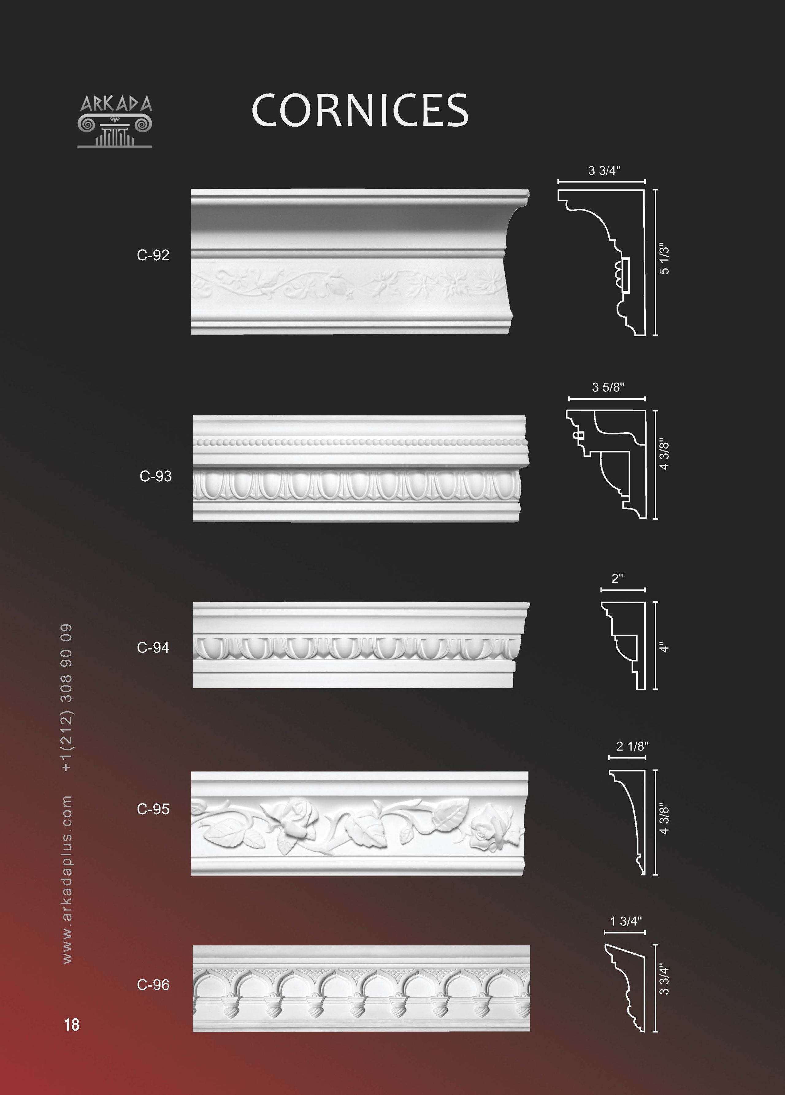Catalog pages. Plaster molding