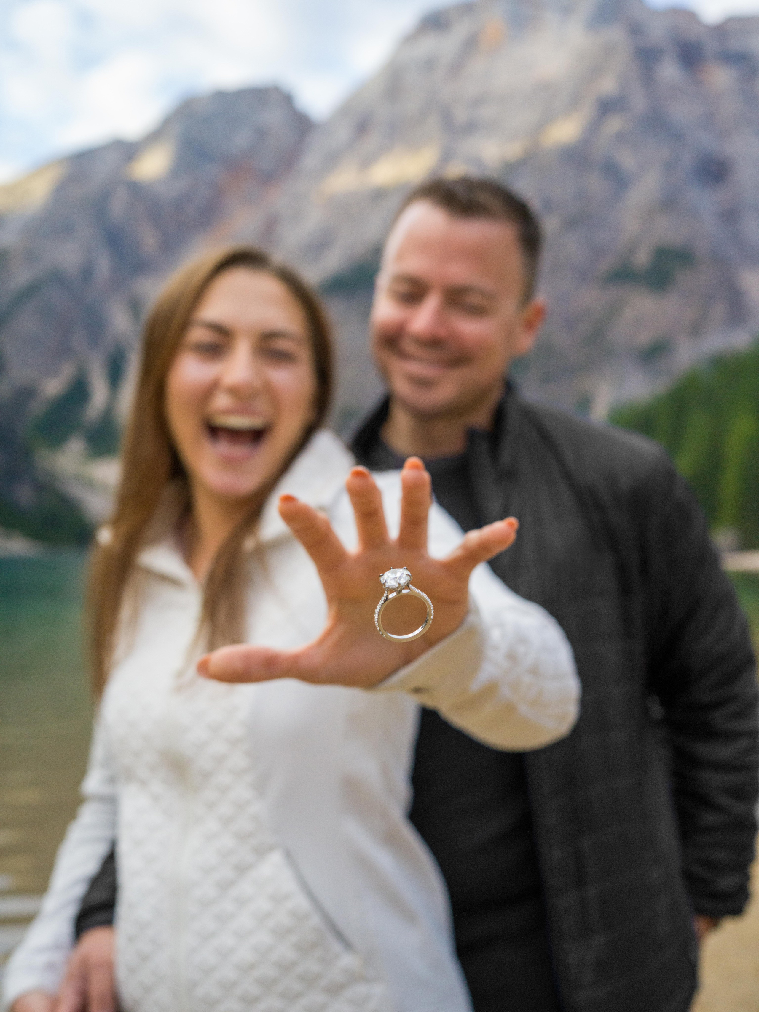 Proposal, Lago di Braes, the Dolomites