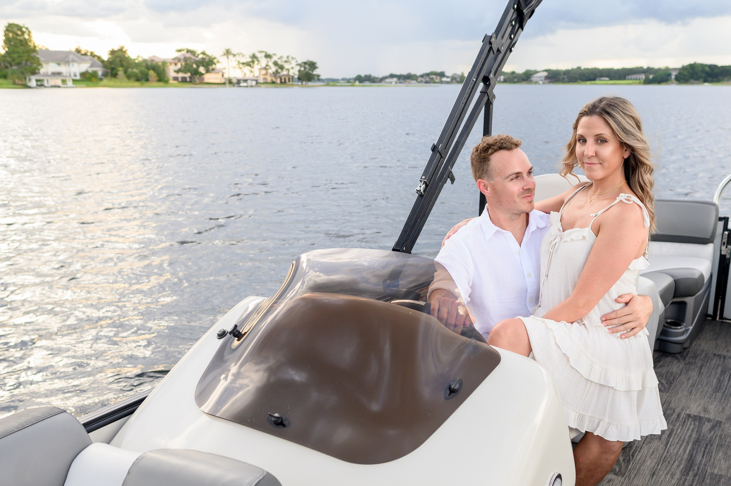 Where Love Meets Golden Light — A Romantic Boat Photoshoot in Florida