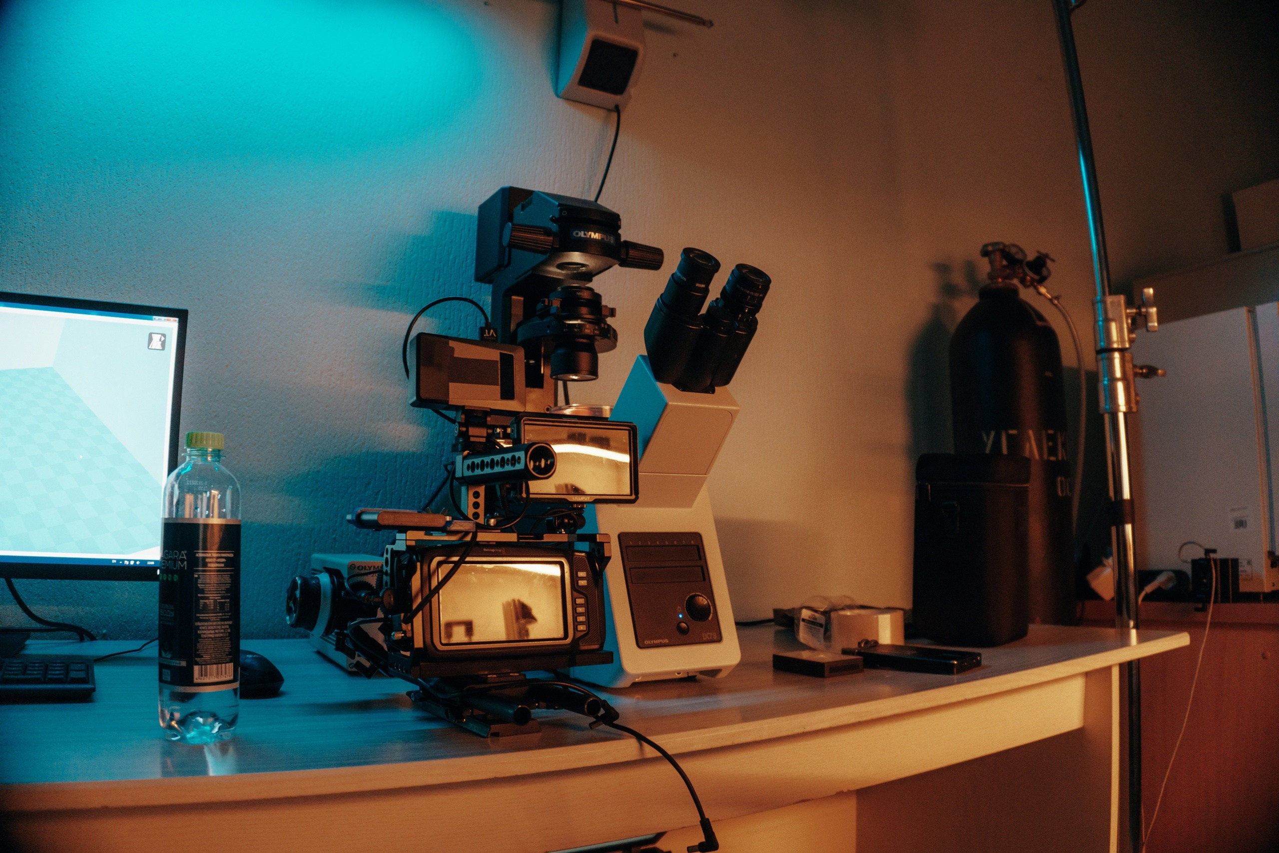 Backstage of the shooting of a advertising video