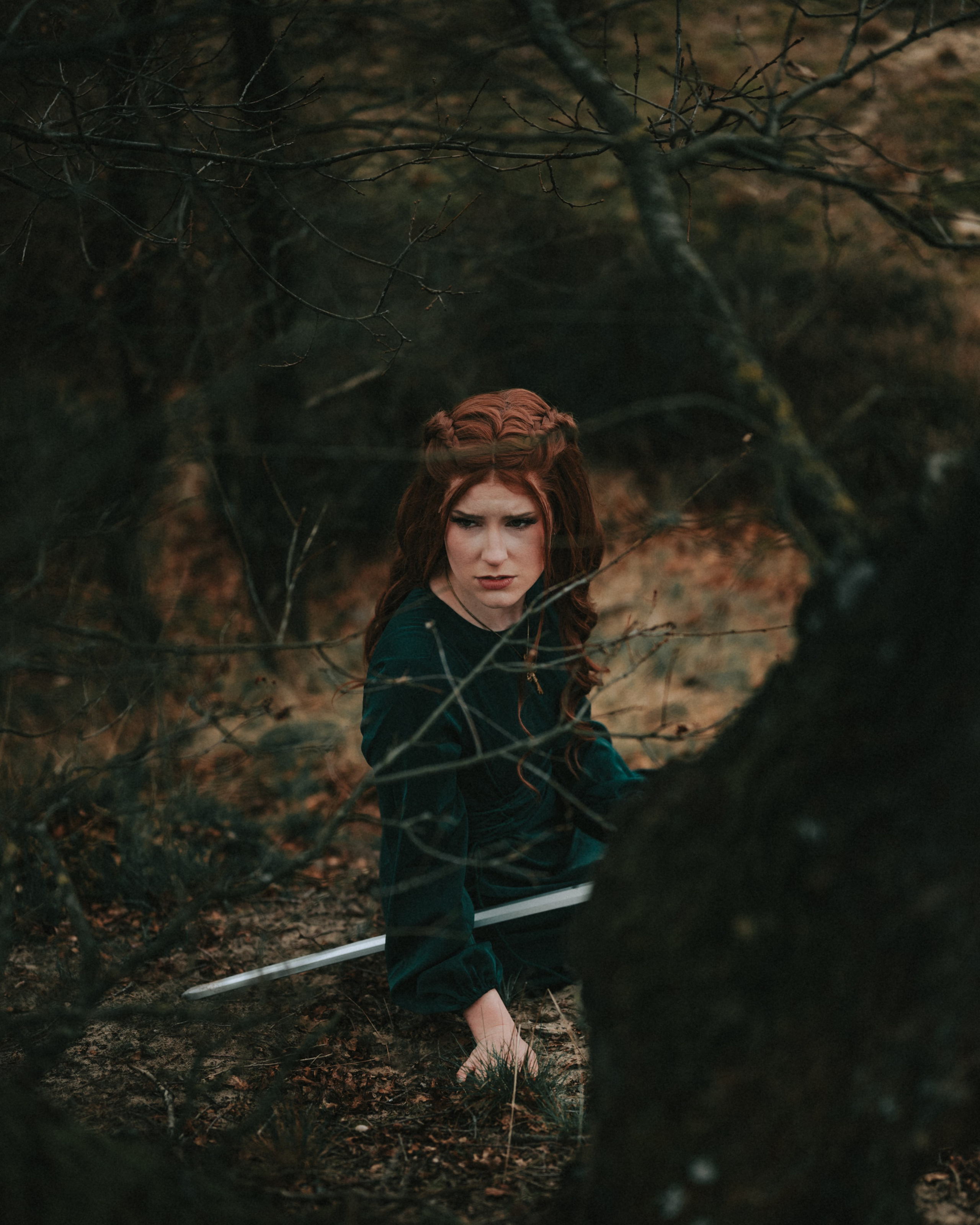 Warrior Princess Portrait Session in Heather Fields. Moth & Moss Photography