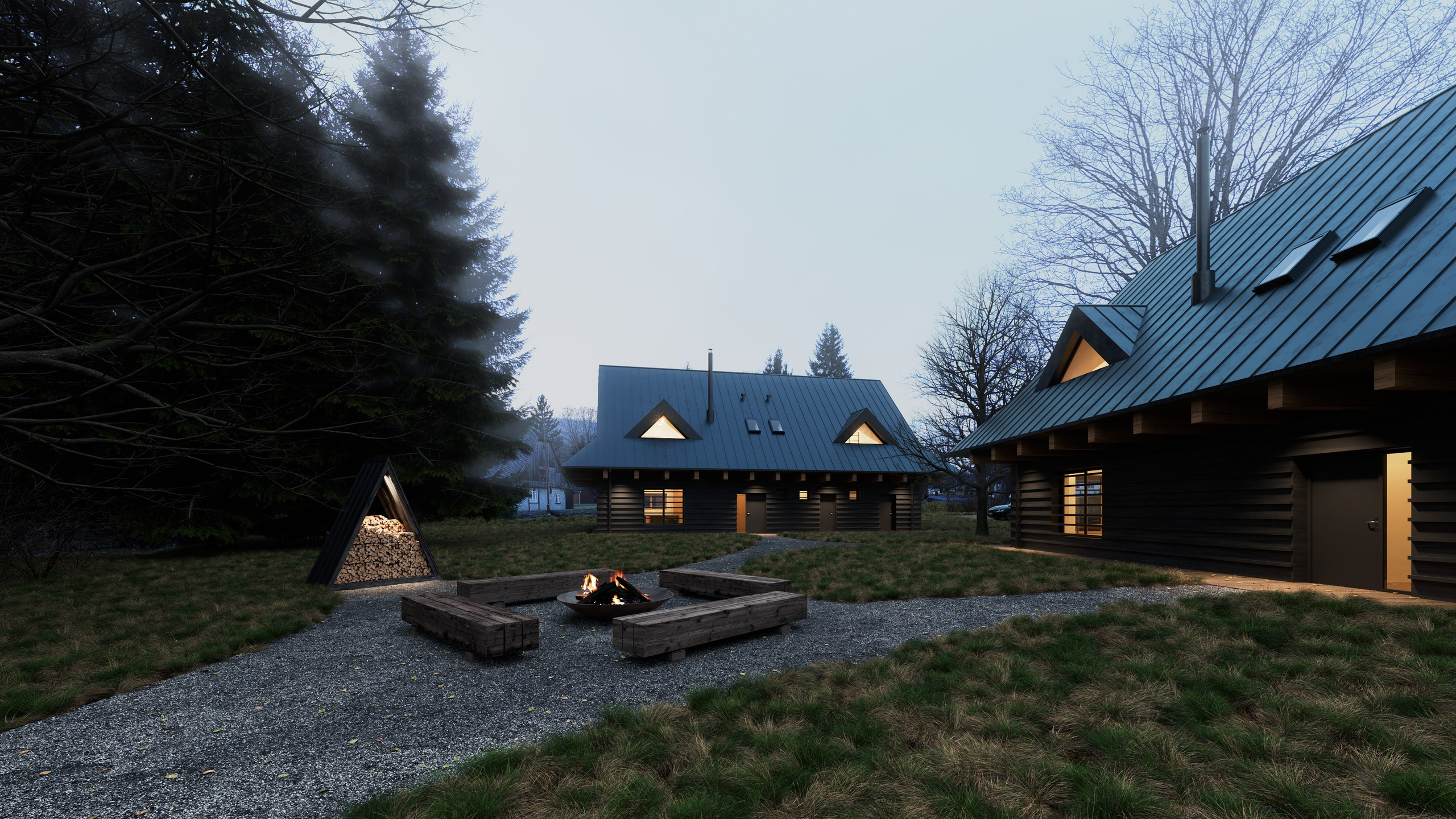 TŘÍ REKREAČNÍ CHATY. Filipenka architects