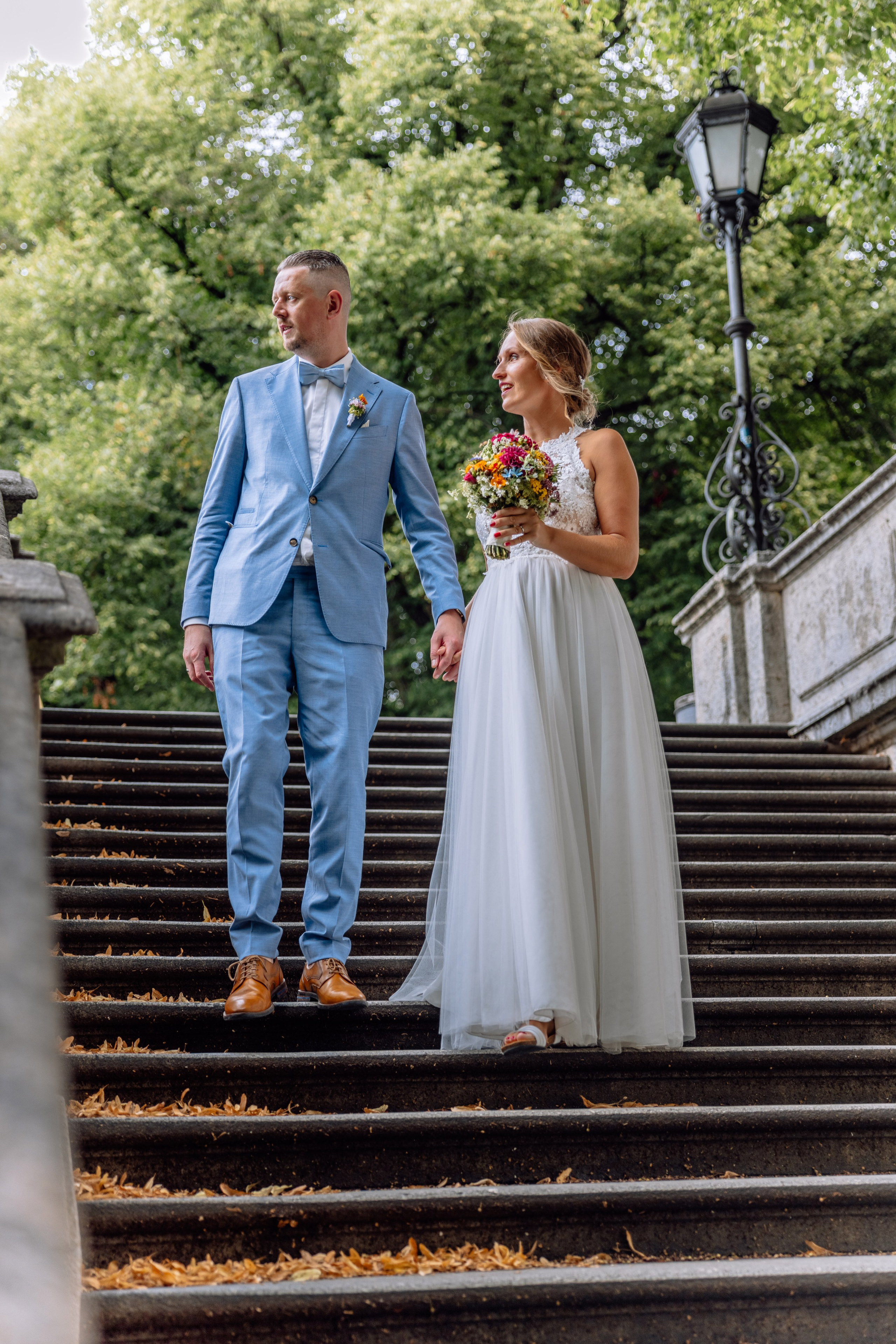 Sandra und Kevin: Standesamt Unterföring und Friedensengel. Hochzeitsfotograf München Taufe Familienfotograf Tanja Mauke