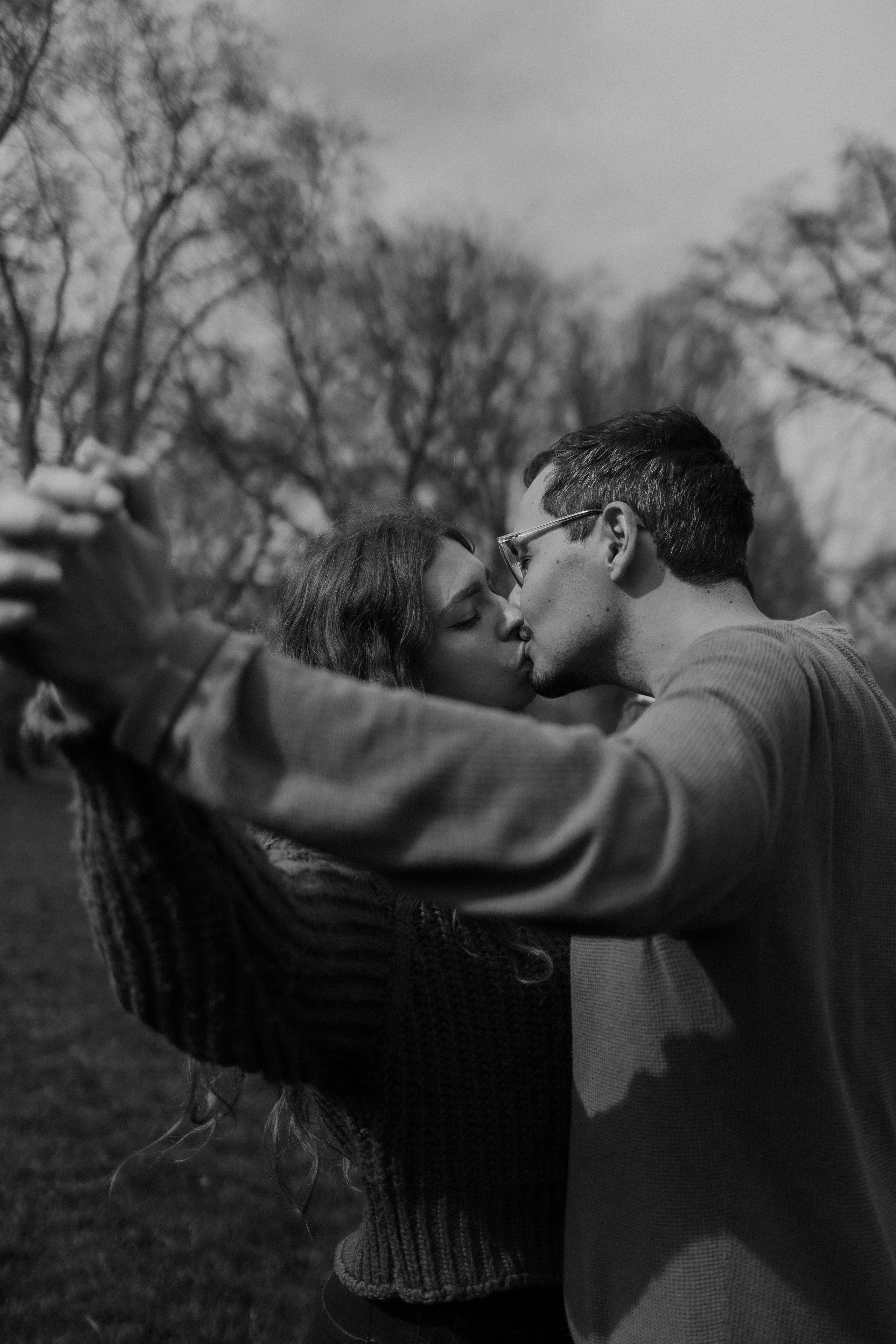 Love Story in Leipzig Park. Emotional&Cinematic Couple Photoshoot by Kristina Kozheltsova. Kristina Kozheltsova- Soulful Portrait&Lifestyle&Love Story Photographer in Leipzig, Germany