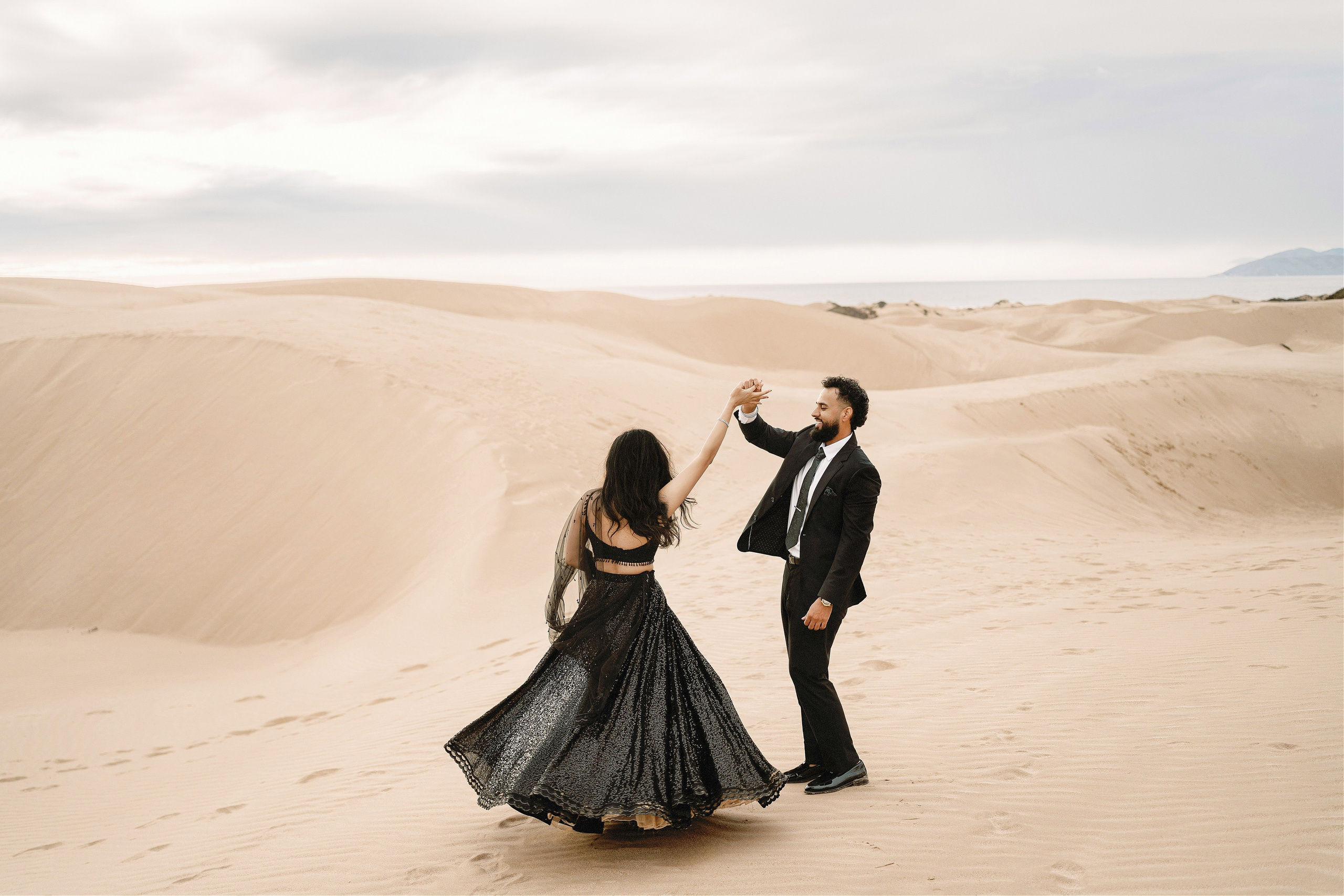 Elopement at Pismo Beach Sand Dunes, California. Wedding Photography & Videography Team in California, Los Angeles, San Francisco, San Diego and Travel