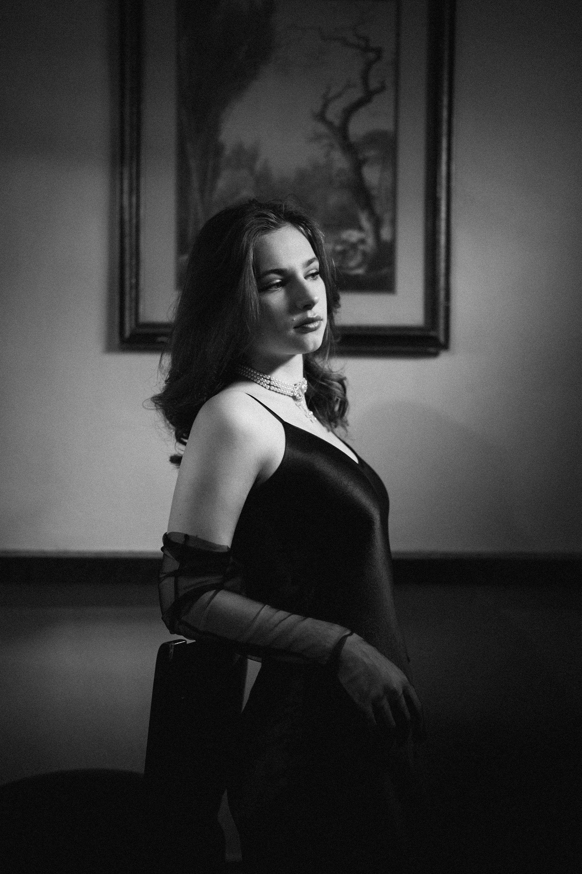 Photo shoot in noir style. Portrait and wedding photographer in New York