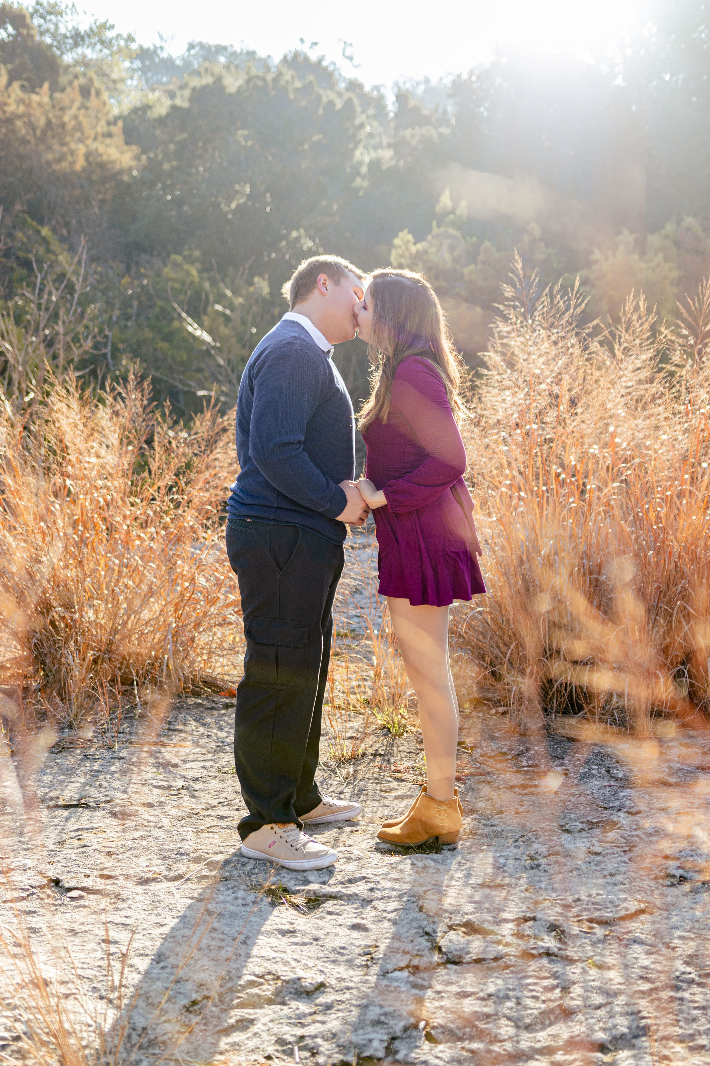 Pamela and Tyler’s engagement photoshoot at the Greenbelt Flats in Austin