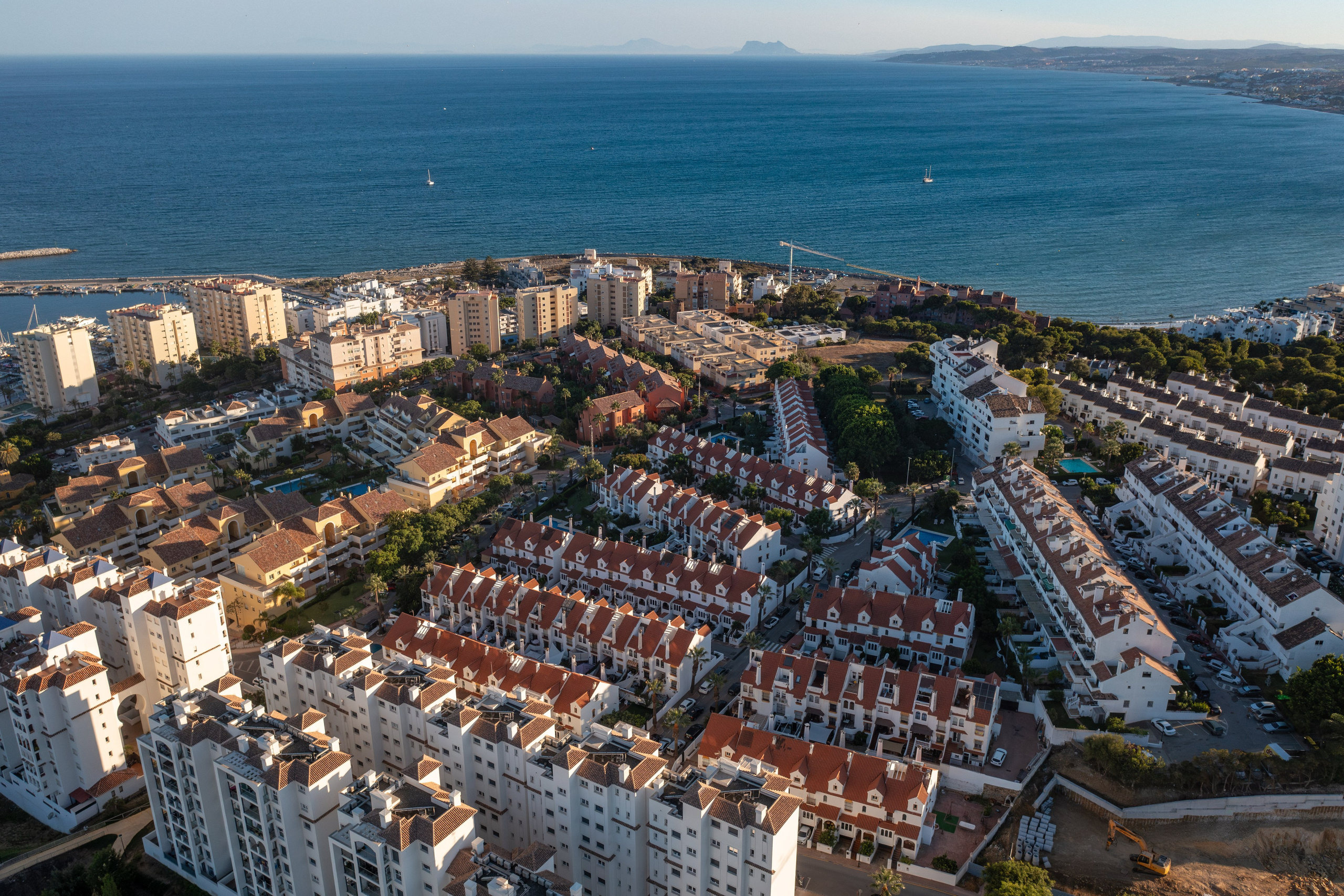 Estepona coastline and city center photographed by Estepona real estate and aerial photographer