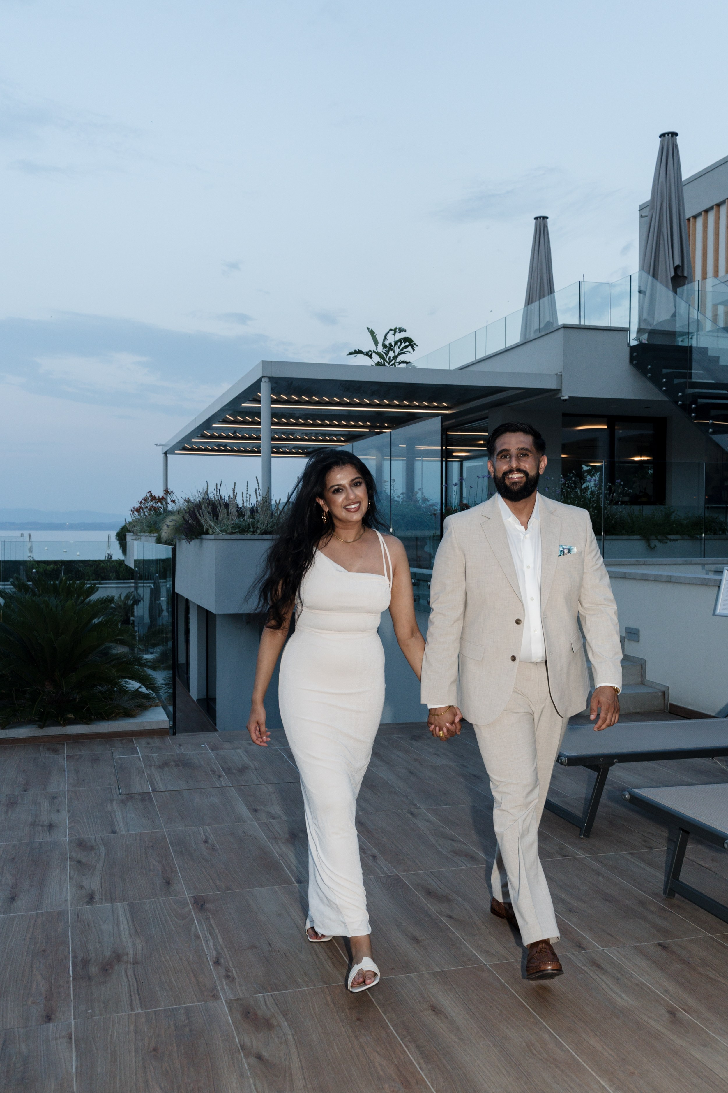Lake Garda Rooftop Proposal. Lake Como Proposal Photographer | Surprise Proposals & Engagements