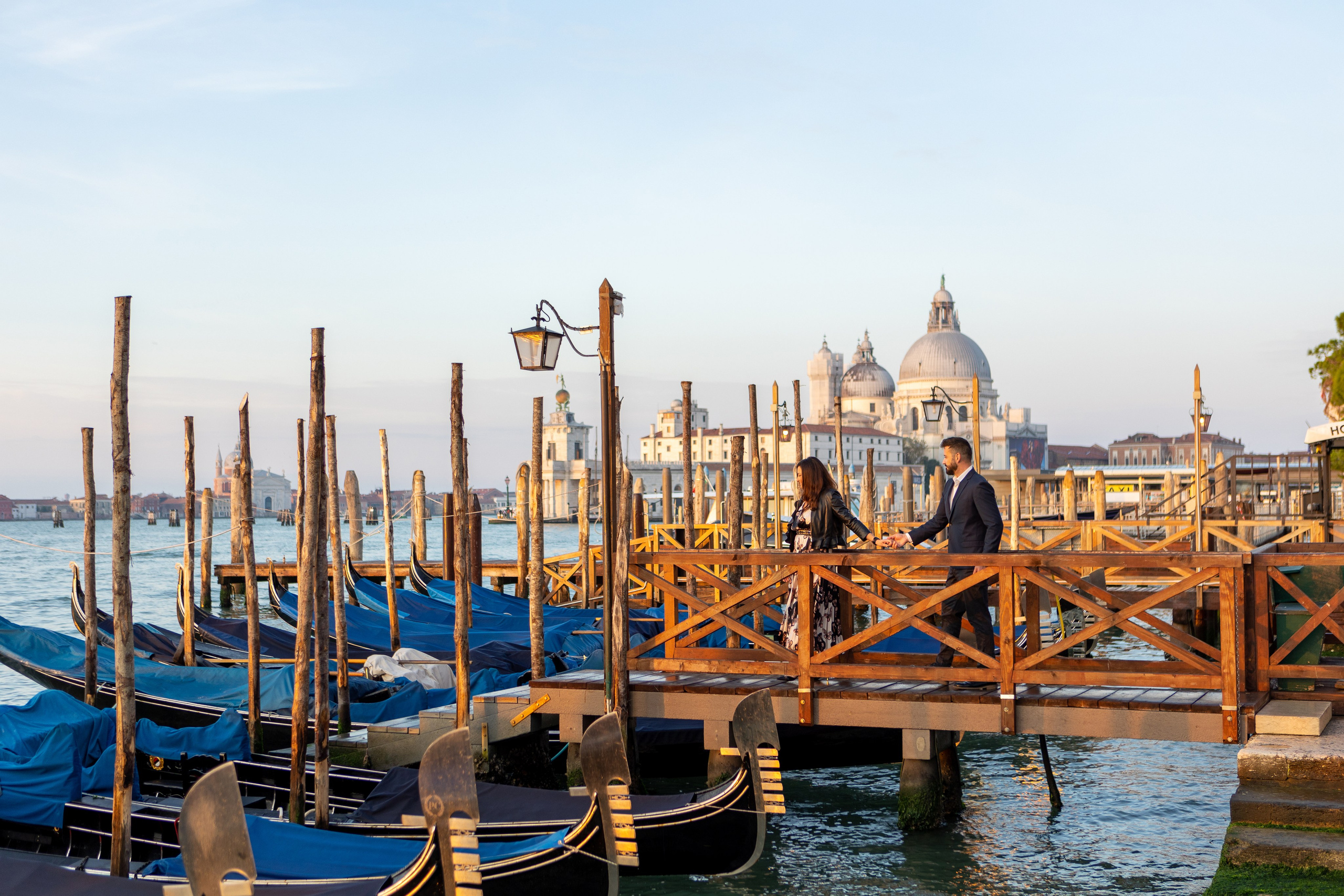 Margo and Vincenzo at dawn in Venice