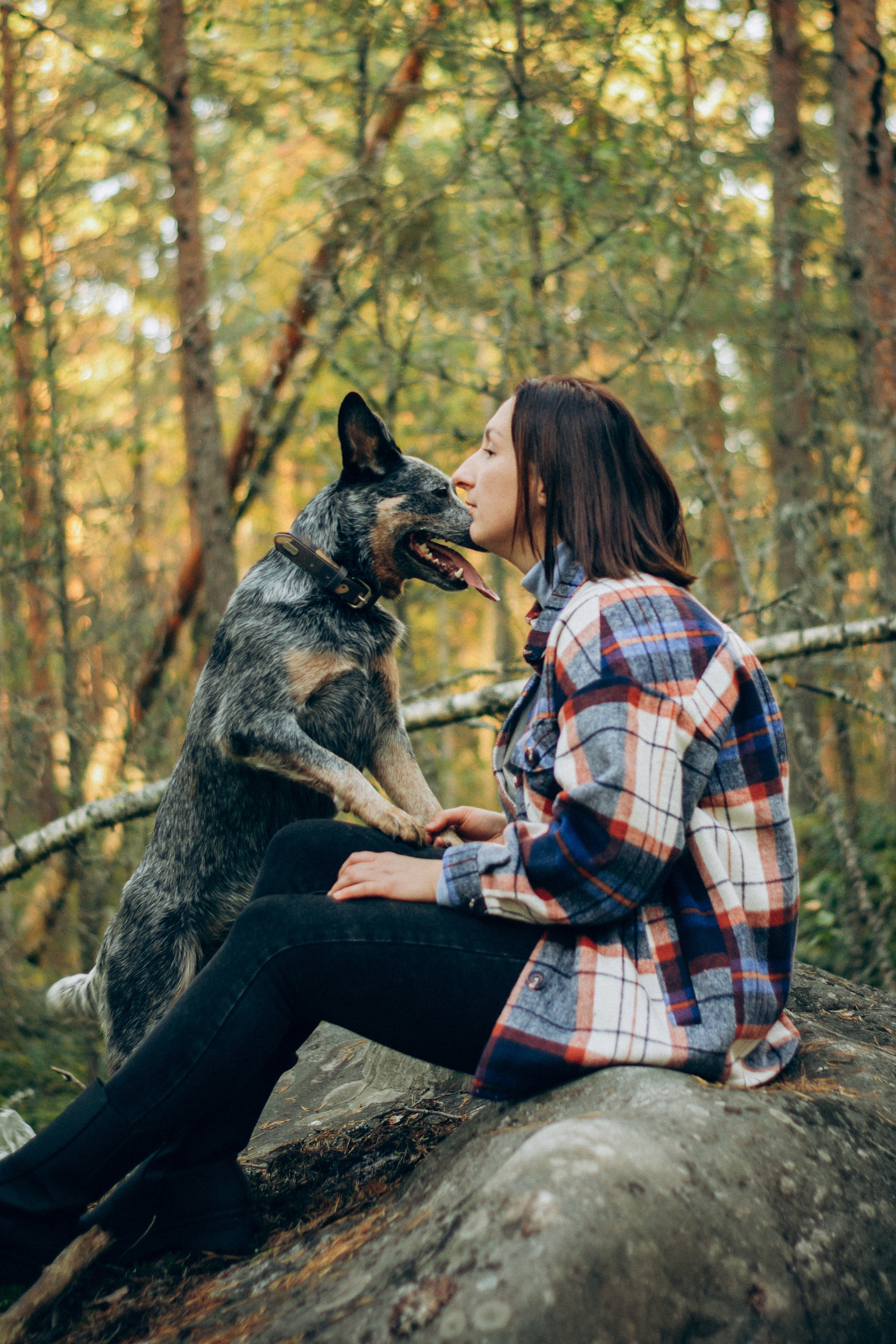 Polina and her Dakota, Blue Heeler. Kat Laisaar — Pet photographer in Tallinn