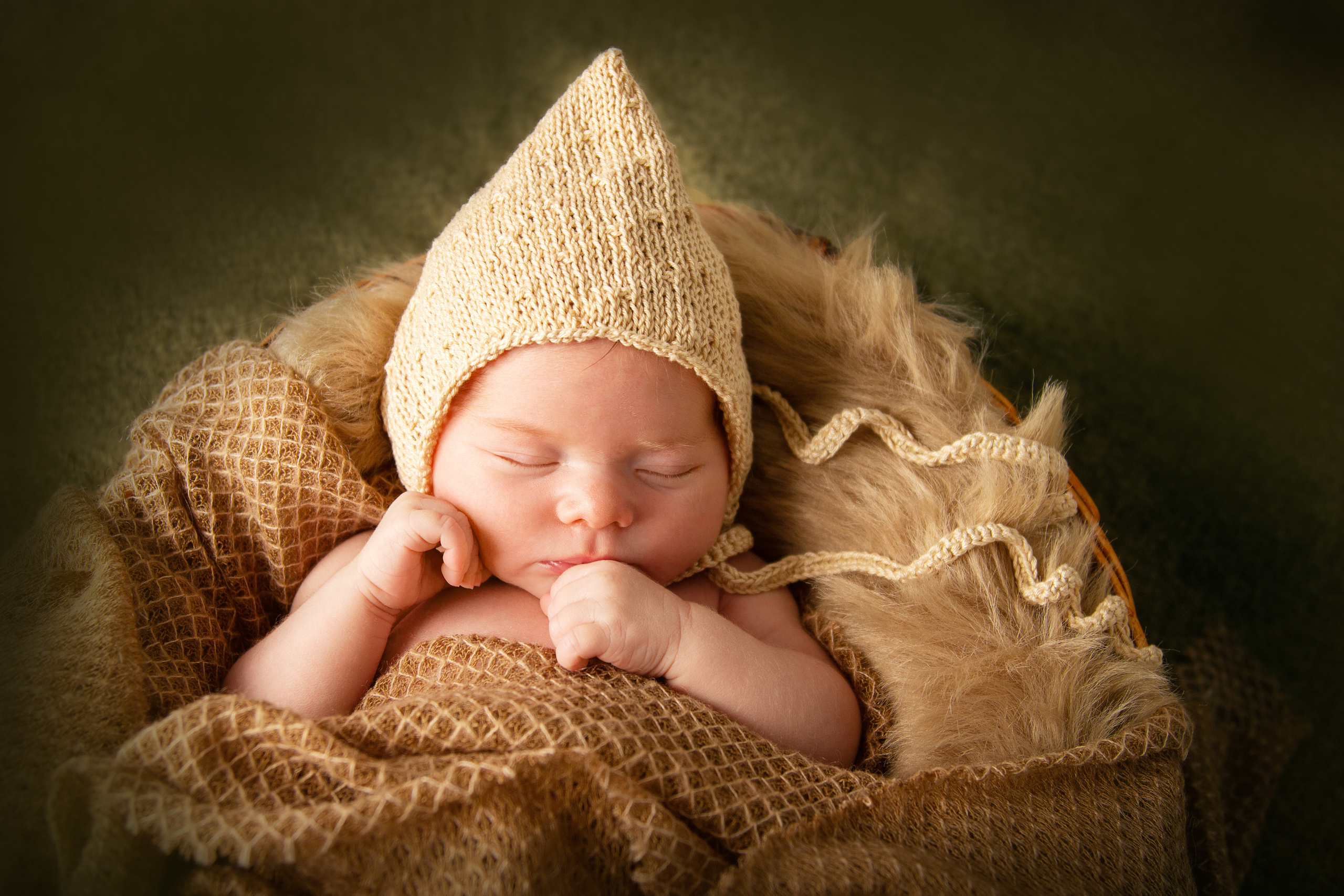 newbornshooting Grüntöne