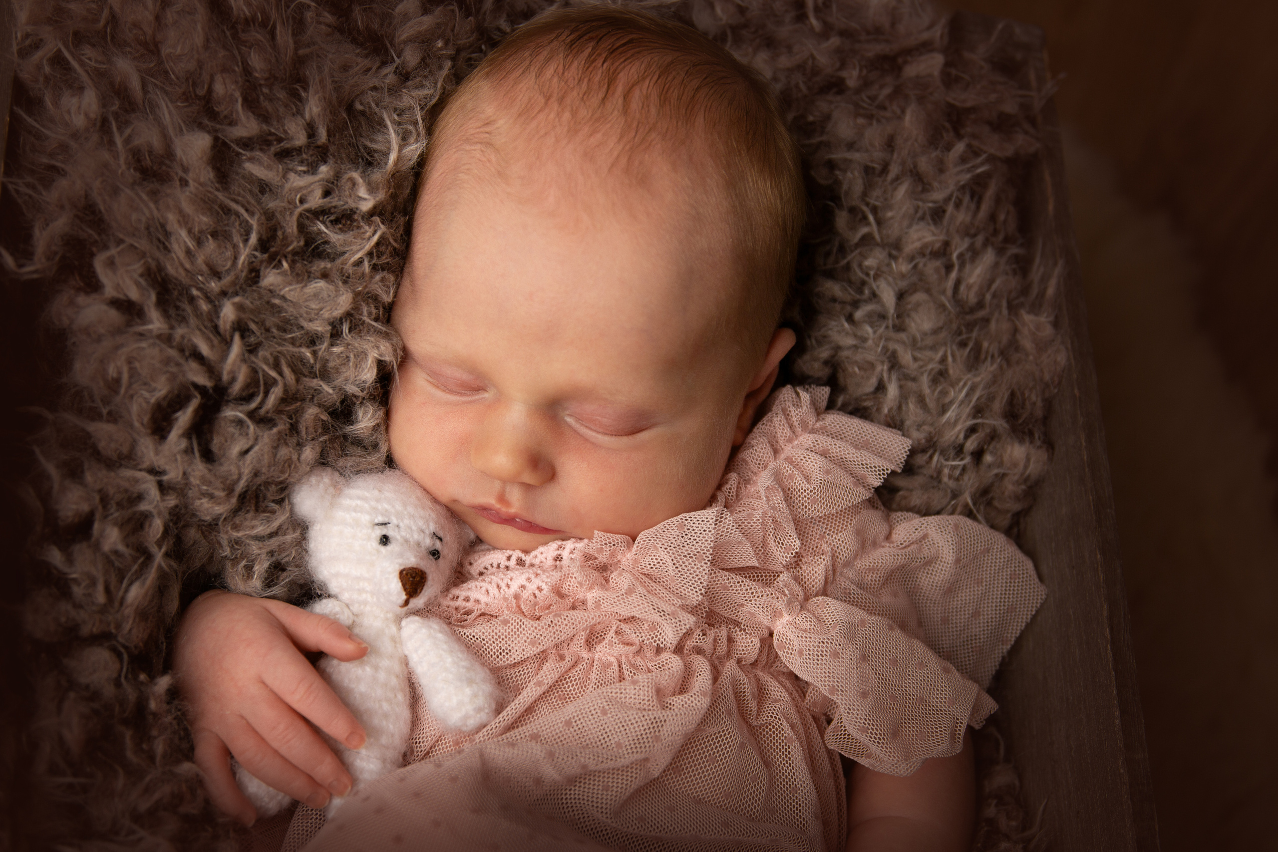 die Maus schläft mit dem Spielzeug