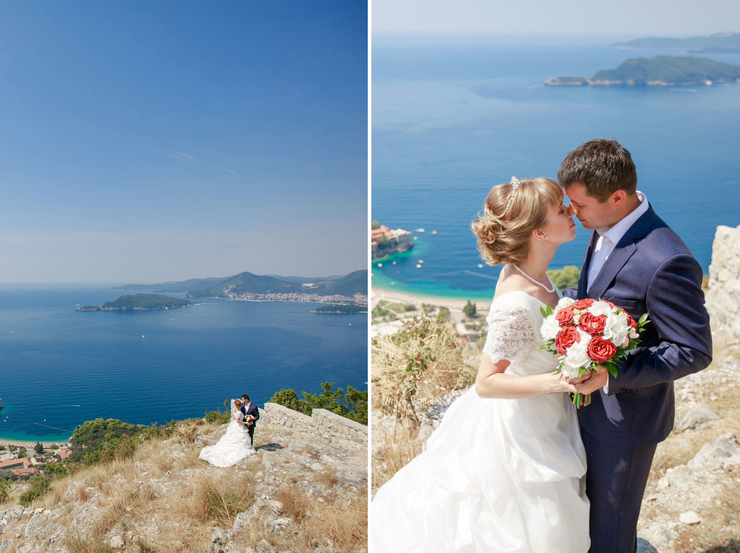 Wedding photosession in Budva and Milocer Montenegro