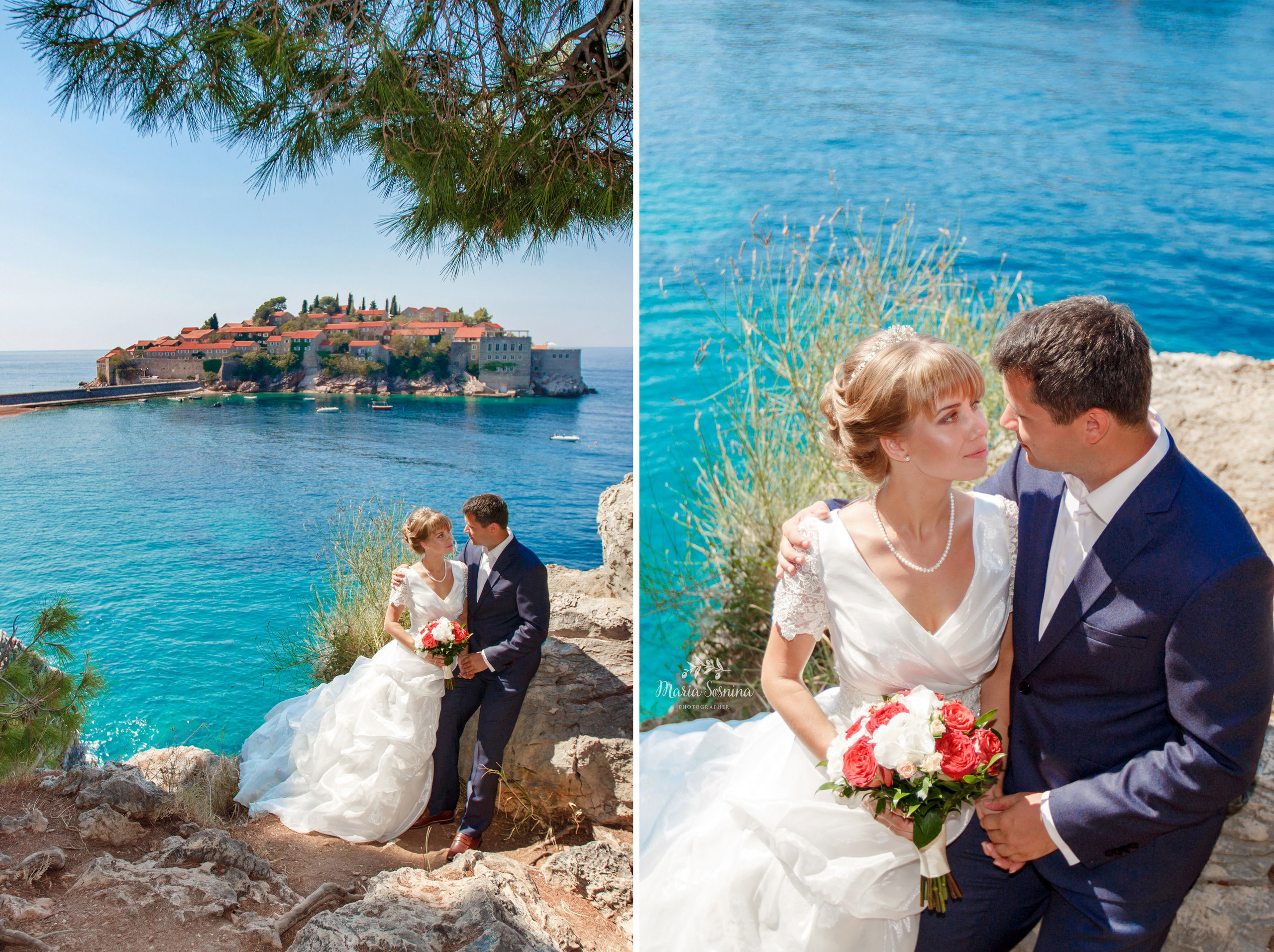 Wedding photosession in Budva and Milocer Montenegro