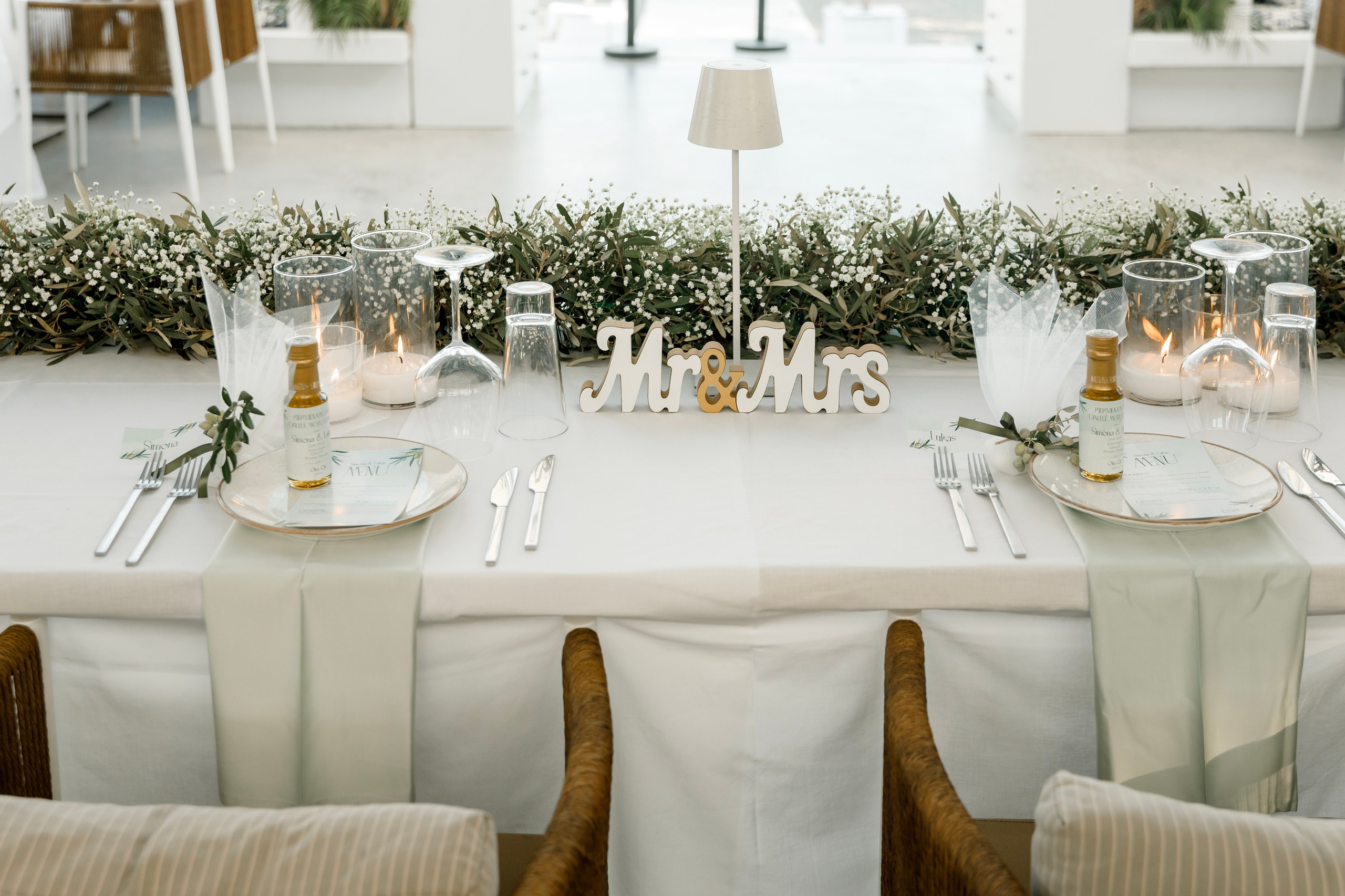 Wedding decoration in a Restaurant Naya, Faliraki Rhodes Greece