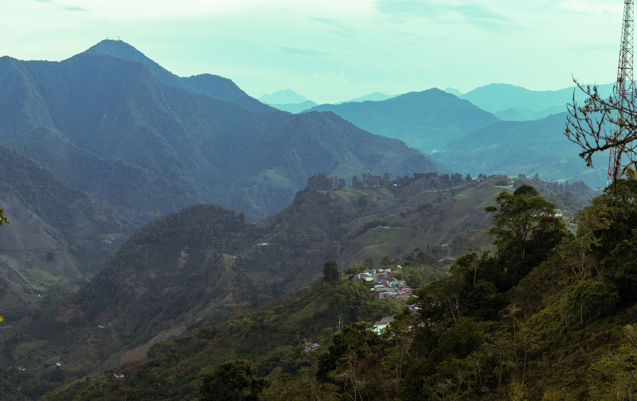 Estilo de fotografía vintage de las montañas