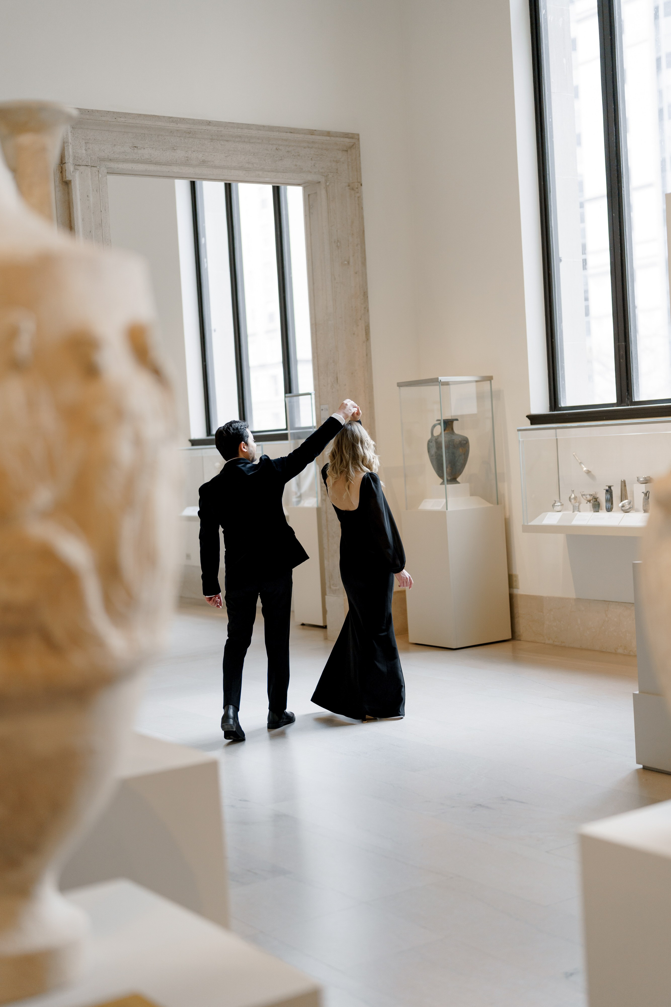 Caroline and Brendan’s Museum MET and Library Engagement Shoot. Wedding photographer and videographer New York | New Jersey