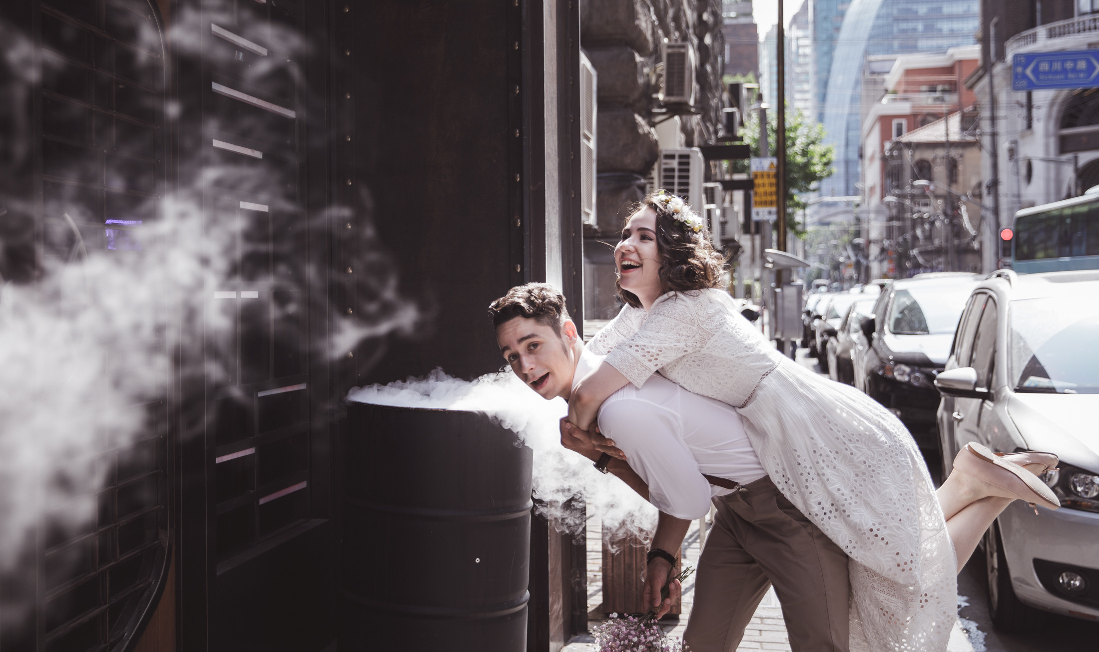 Свадебная фотопрогулка в Шанхае. Фотограф в Шанхае — Лола Пидлуская