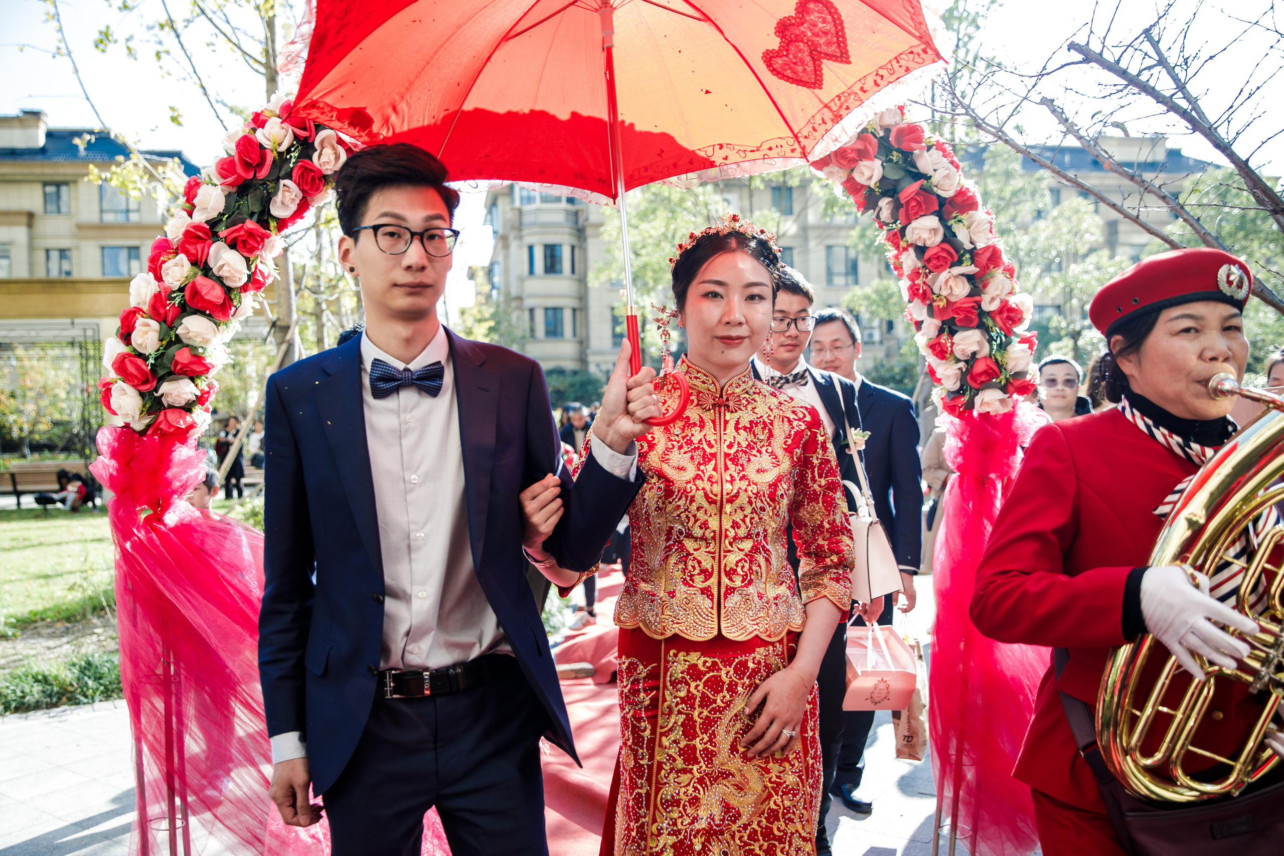 Китайская свадьба по традиционным китайским + европейским обычаям. Фотограф в Шанхае — Лола Пидлуская