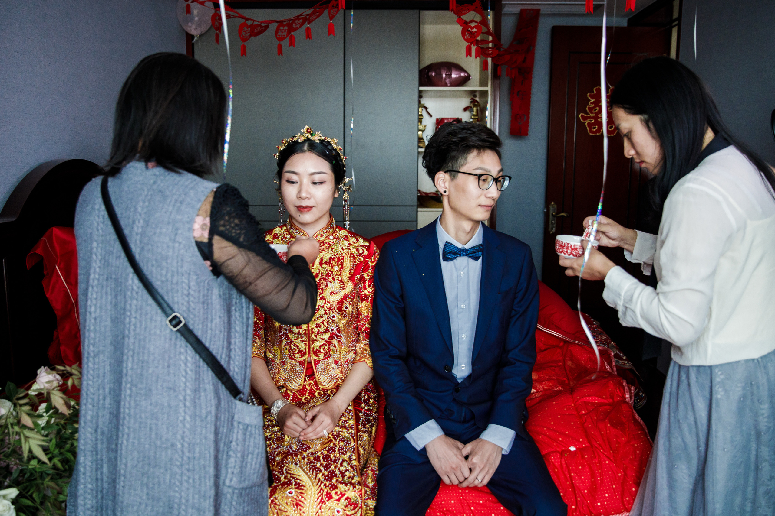 Китайская свадьба по традиционным китайским + европейским обычаям. Фотограф в Шанхае — Лола Пидлуская
