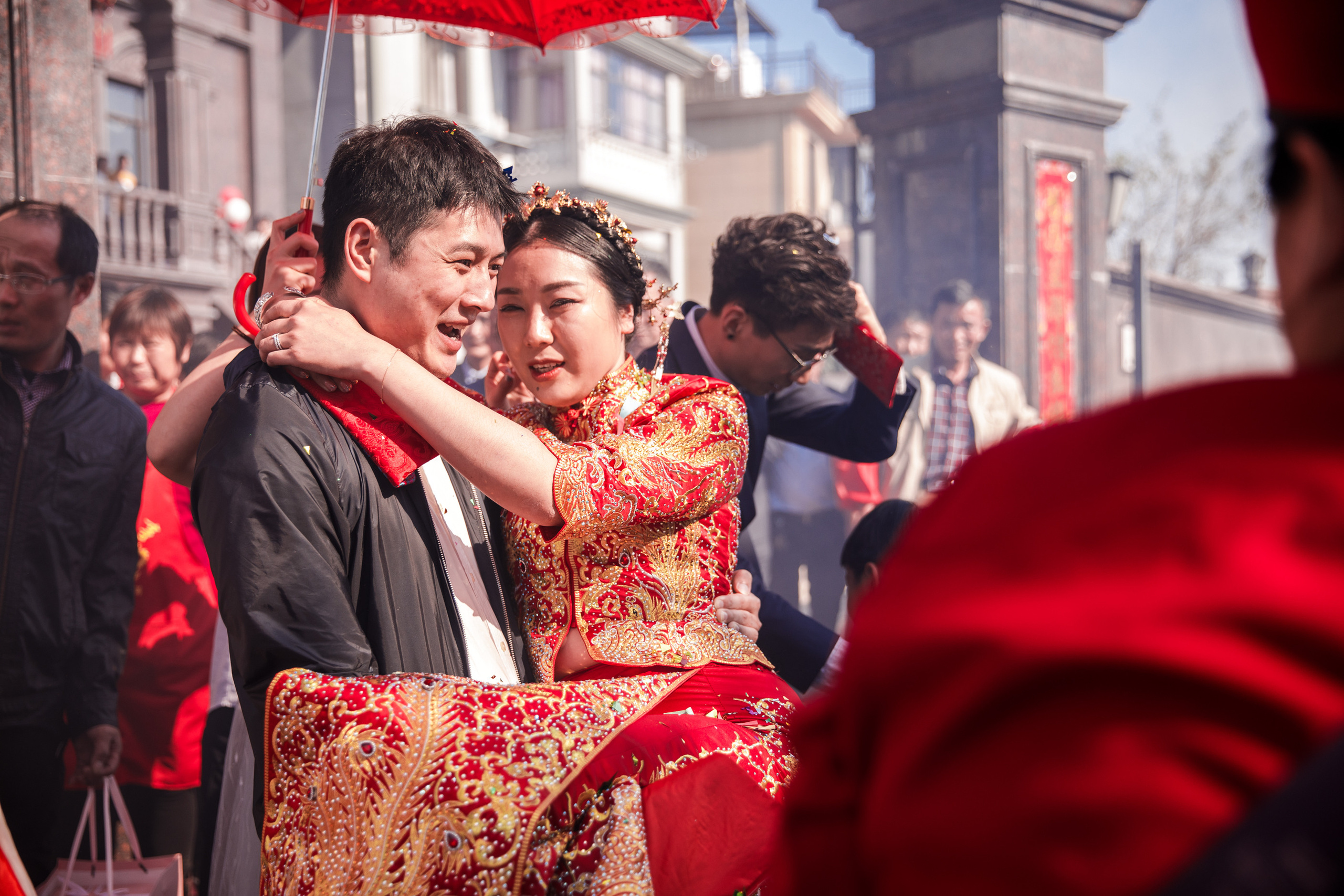 Китайская свадьба по традиционным китайским + европейским обычаям. Фотограф в Шанхае — Лола Пидлуская